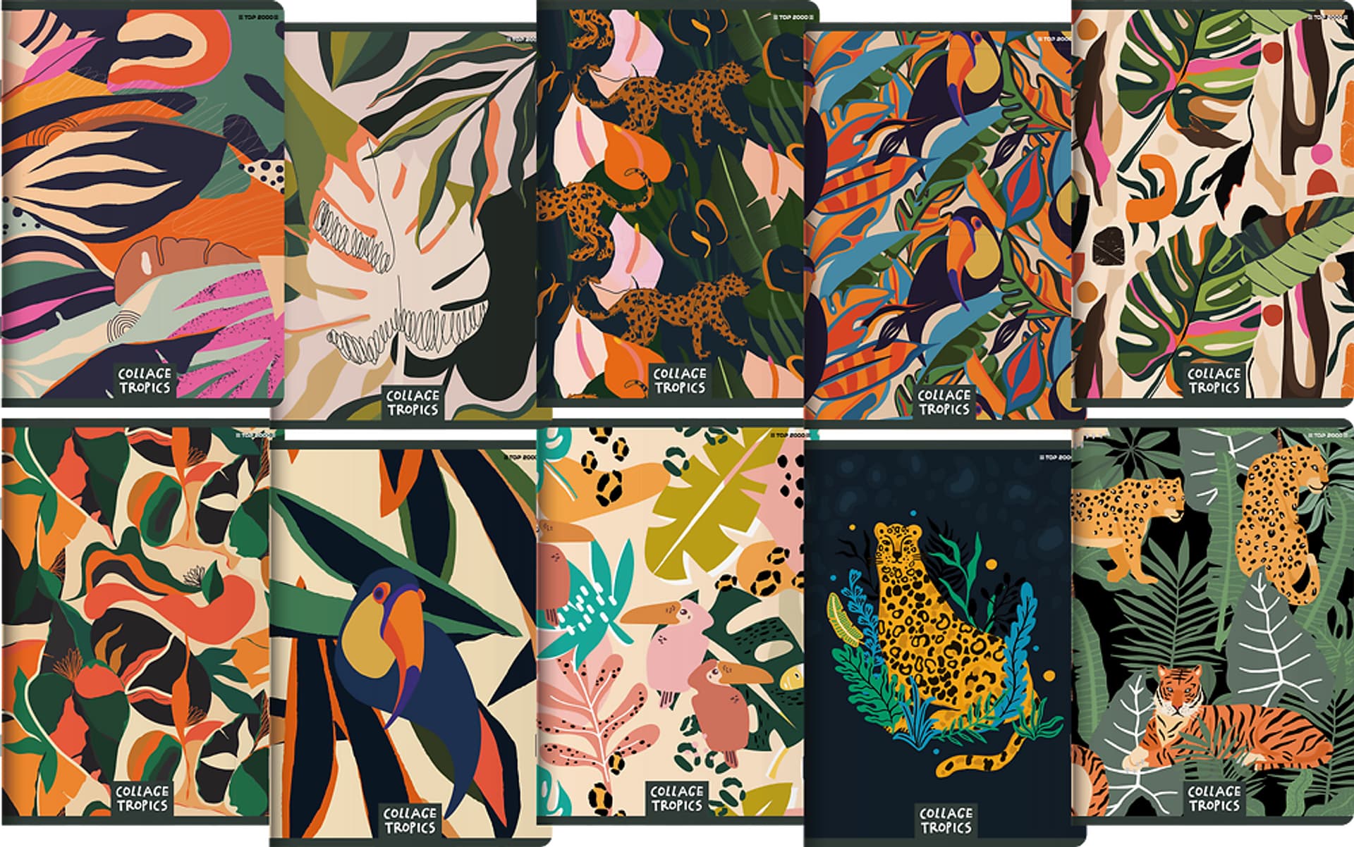 

Zeszyt A5 60k kratka COLLAGE TROPICS 400157744 TOP 2000