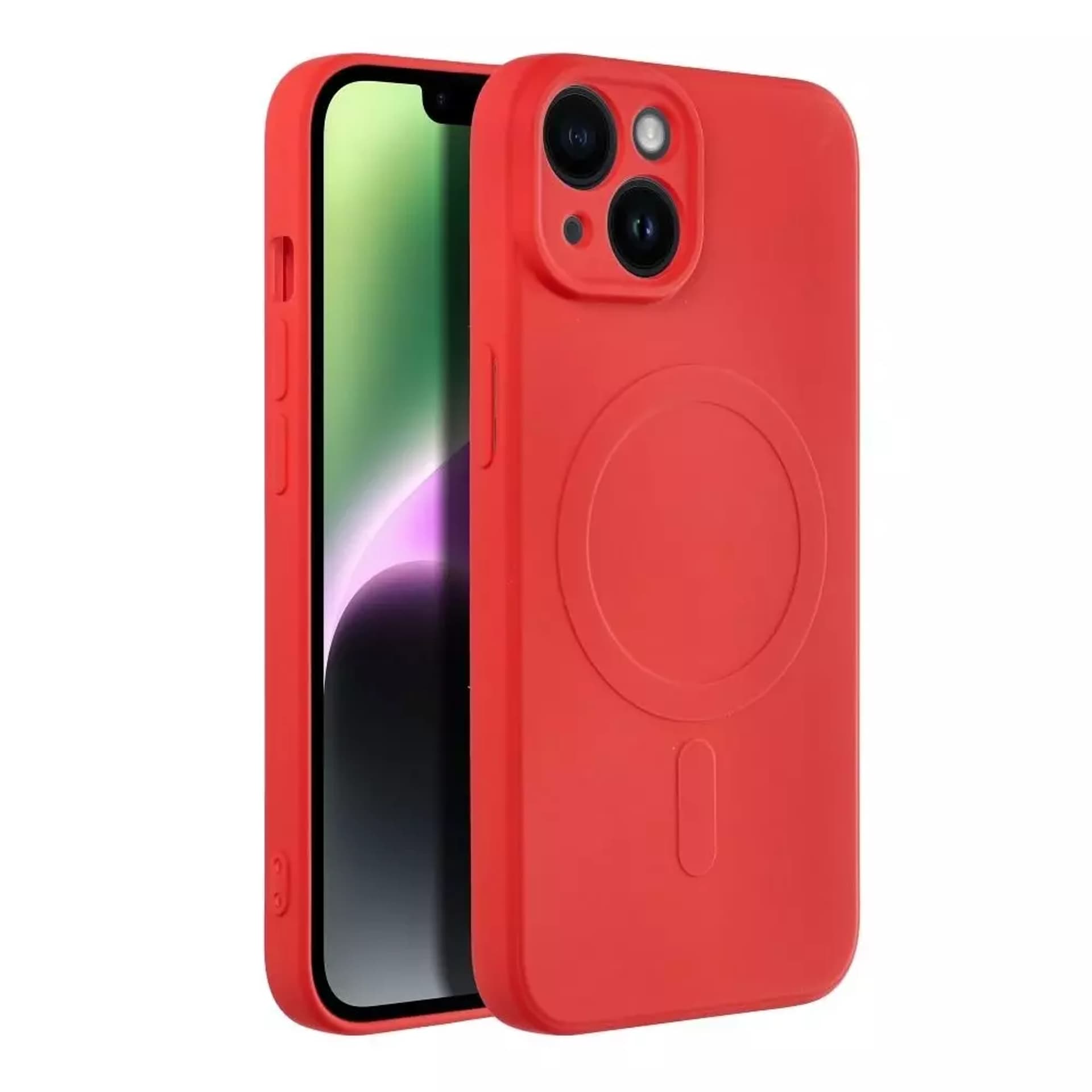 

Futerał Silicone Mag Cover do IPHONE 14 czerwony