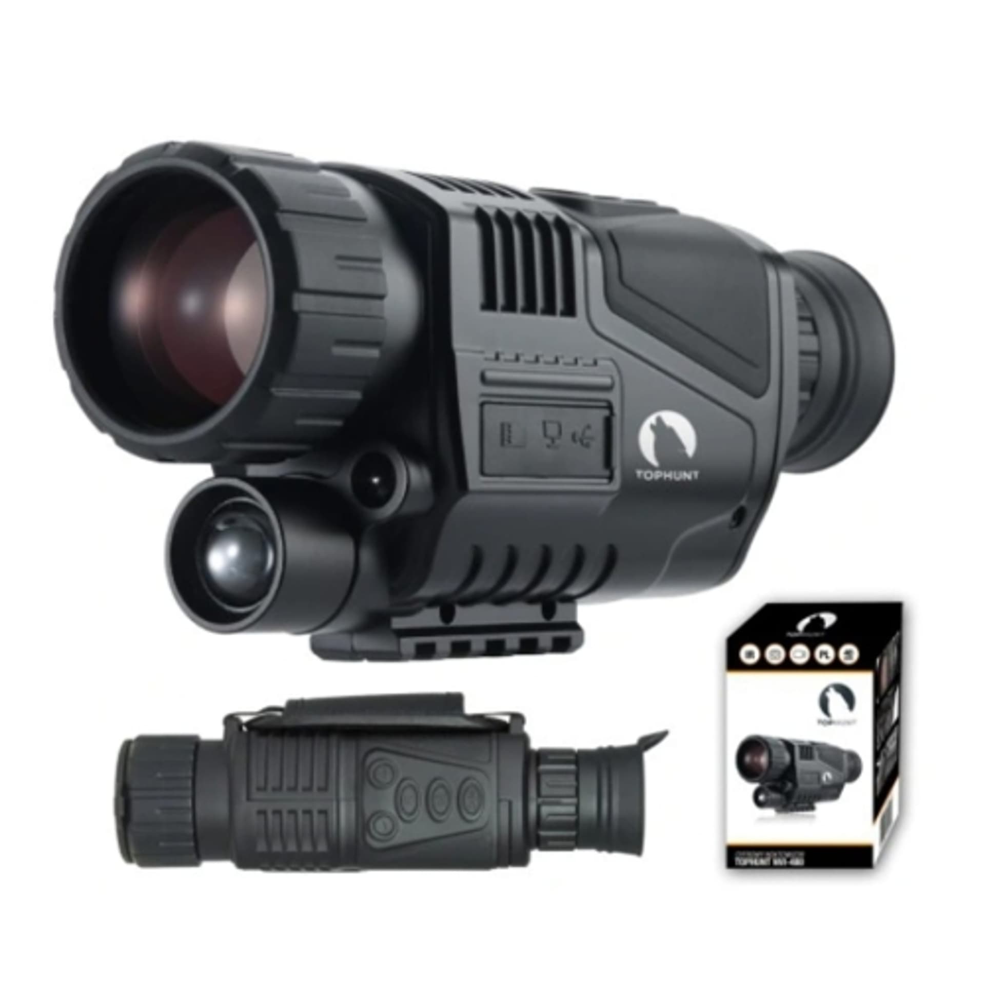 

Noktowizor TOPHUNT NVI-480 IR zasięg 200m + 32GB