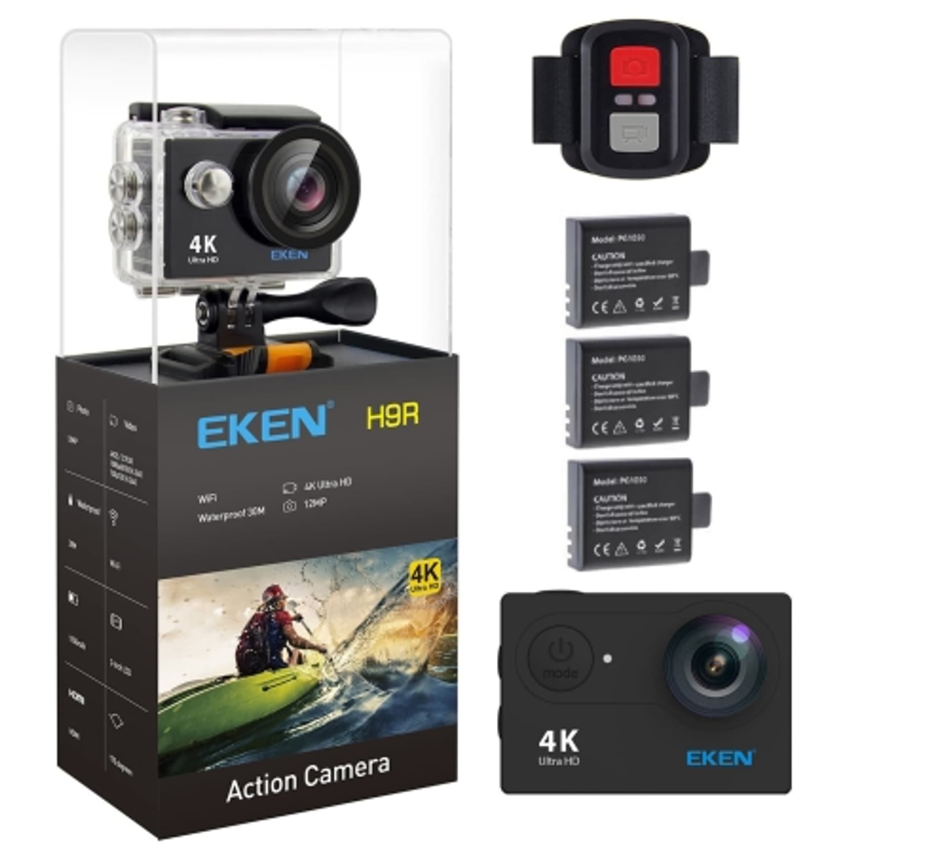 

KAMERA SPORTOWA EKEN H9R ULTRA HD 4K- 3 BATERIE | CZARNA