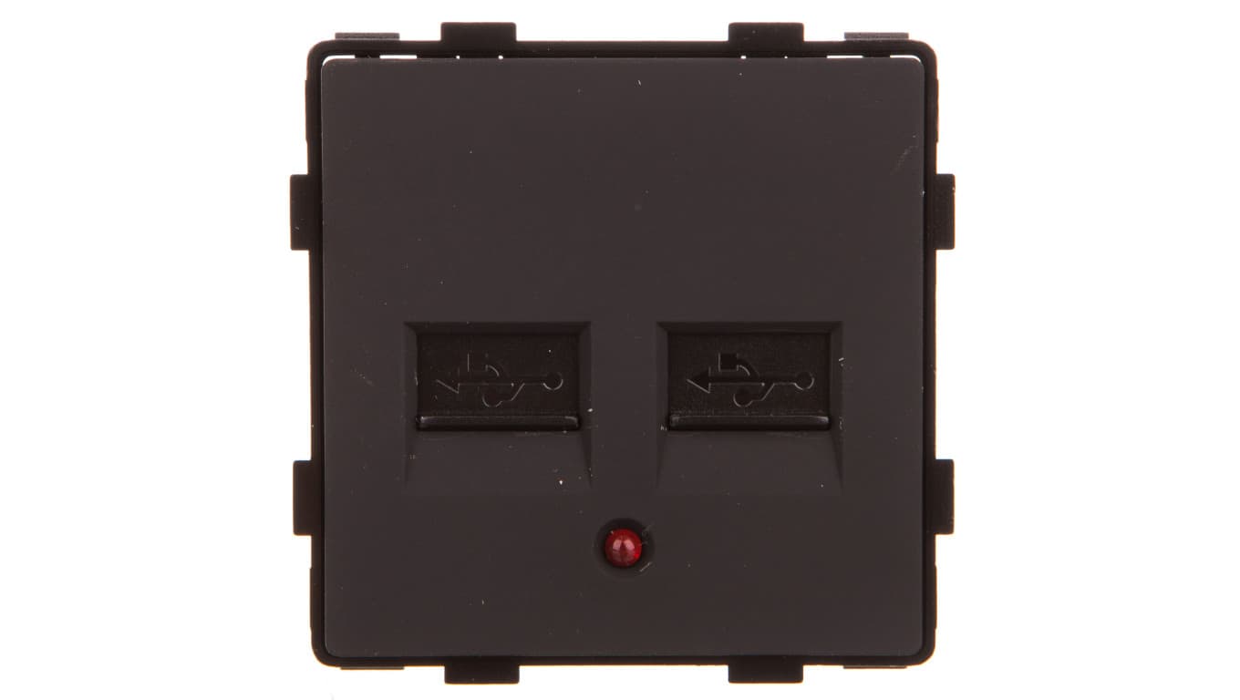 

TouchMe Gniazdo 2xUSB 2,1A/5V czarne TM626B