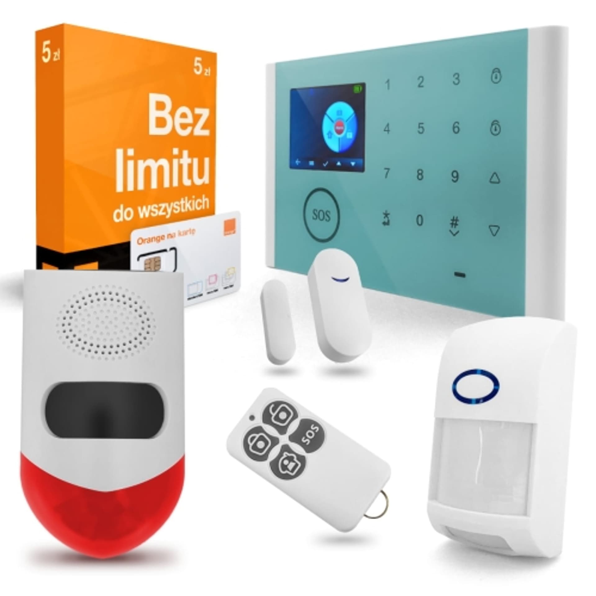 

Alarm GSM | Tuya SIM Orange 1x PIR Syrena Solarna