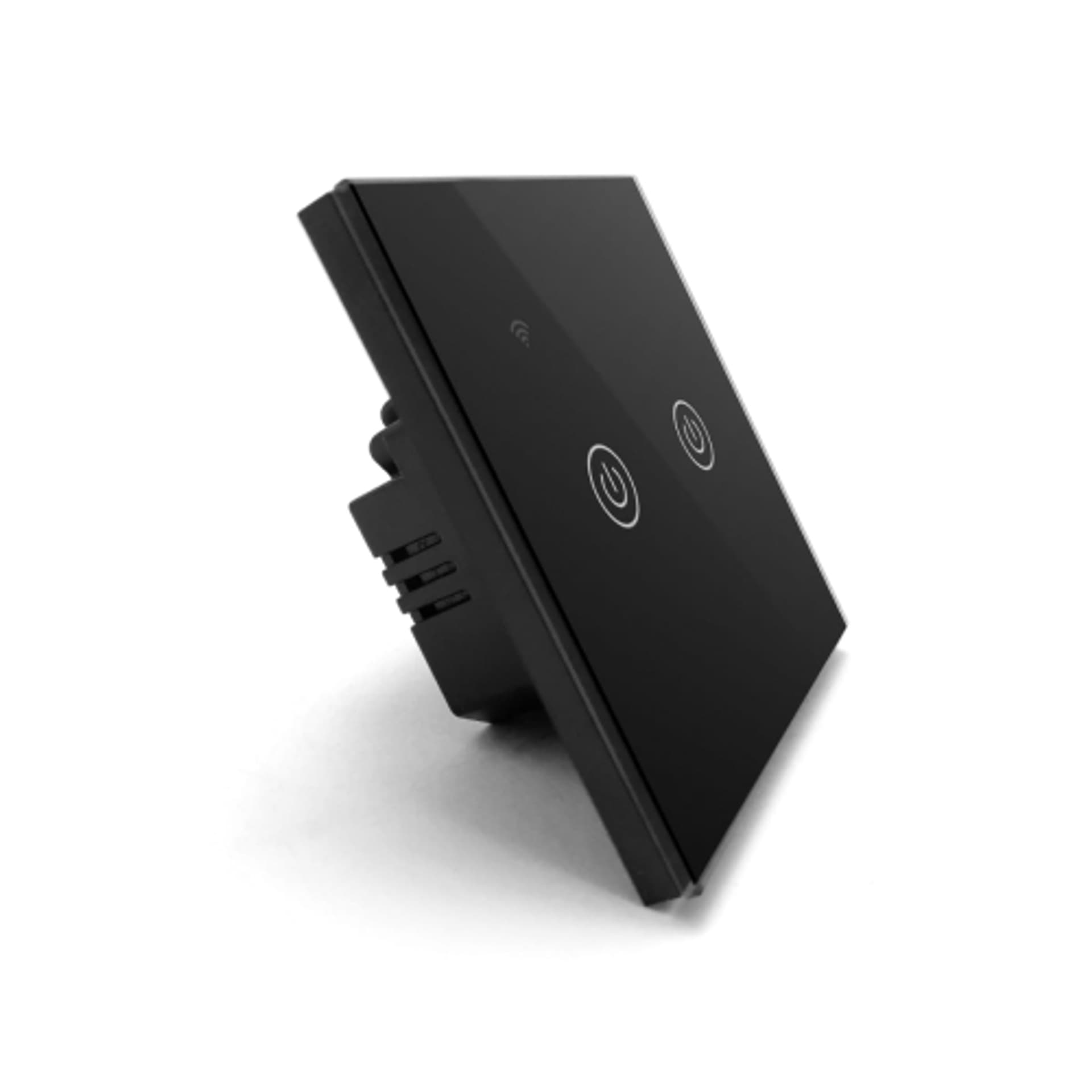 

Wyłącznik światła podwójny czarny ZigBee