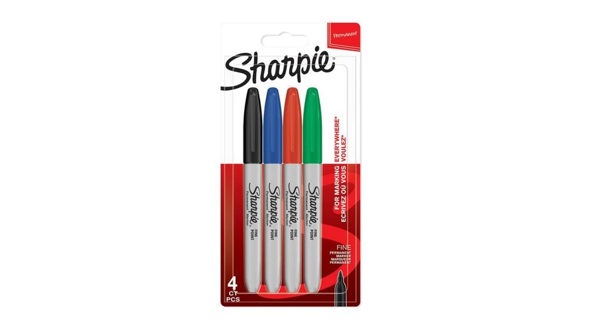 

Marker SHARPIE FINE 4 kolory blister - czerwony, zielony, niebieski, czarny 1985858