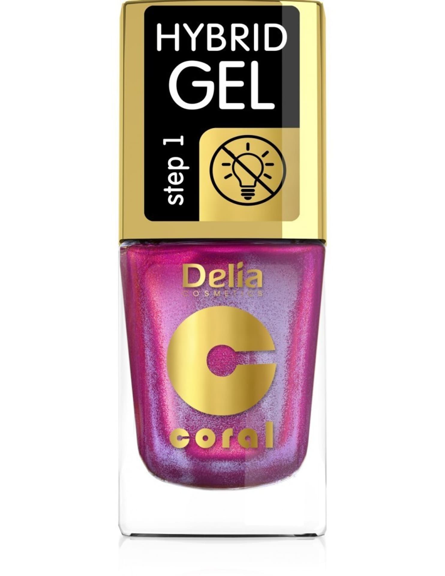 

DELIA COSMETICS Coral Hybrid Gel Lakier hybrydowy do paznokci nr 107 - multirefleks (bez lampy) 11ml