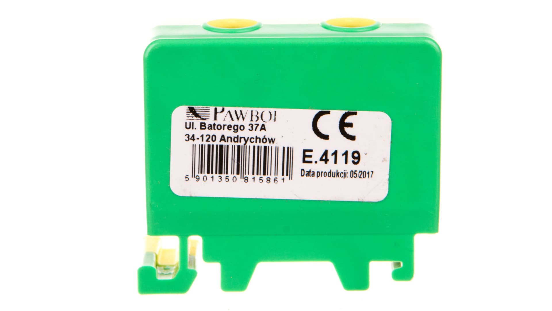 

Złączka szynowa ochronna 1x50mm2 zółto-zielona E.4119/CU