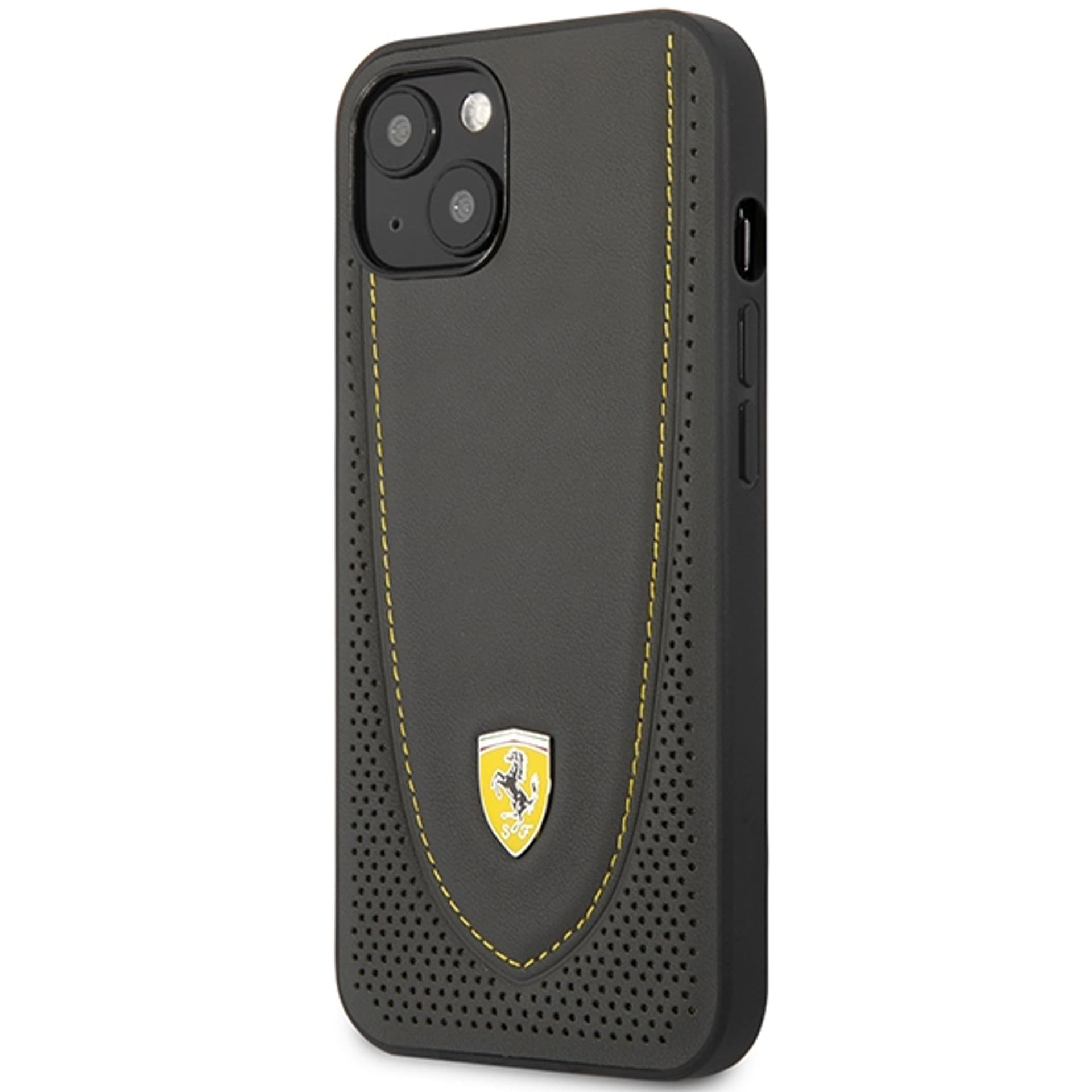 

Ferrari FEHCP13MRGOG iPhone 13 6.1" czarny/black hardcase Leather Curved Line