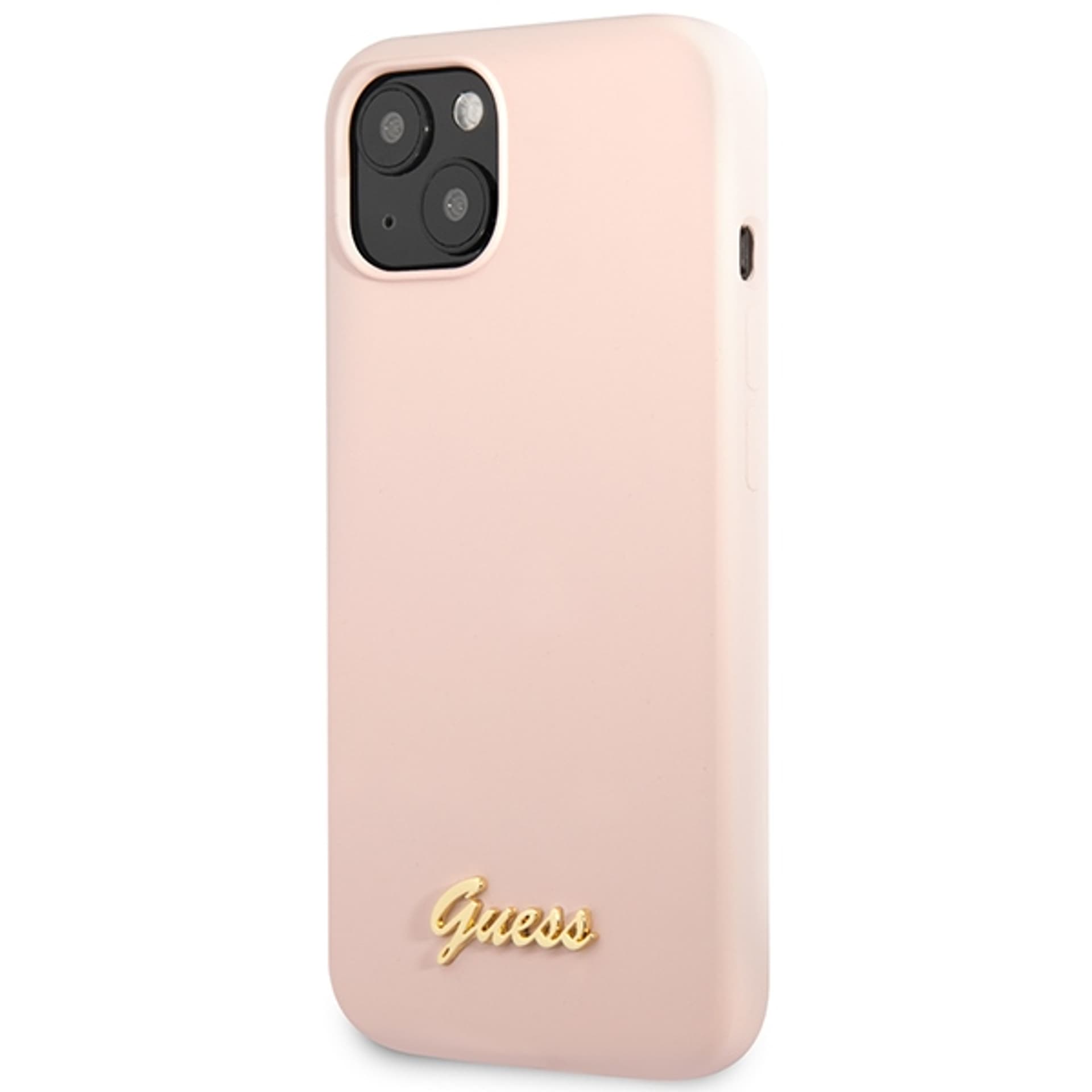 

Guess GUHCP13MLSLMGLP iPhone 13 6,1" jasnoróżowy/light pink hardcase Silicone Script Gold Logo