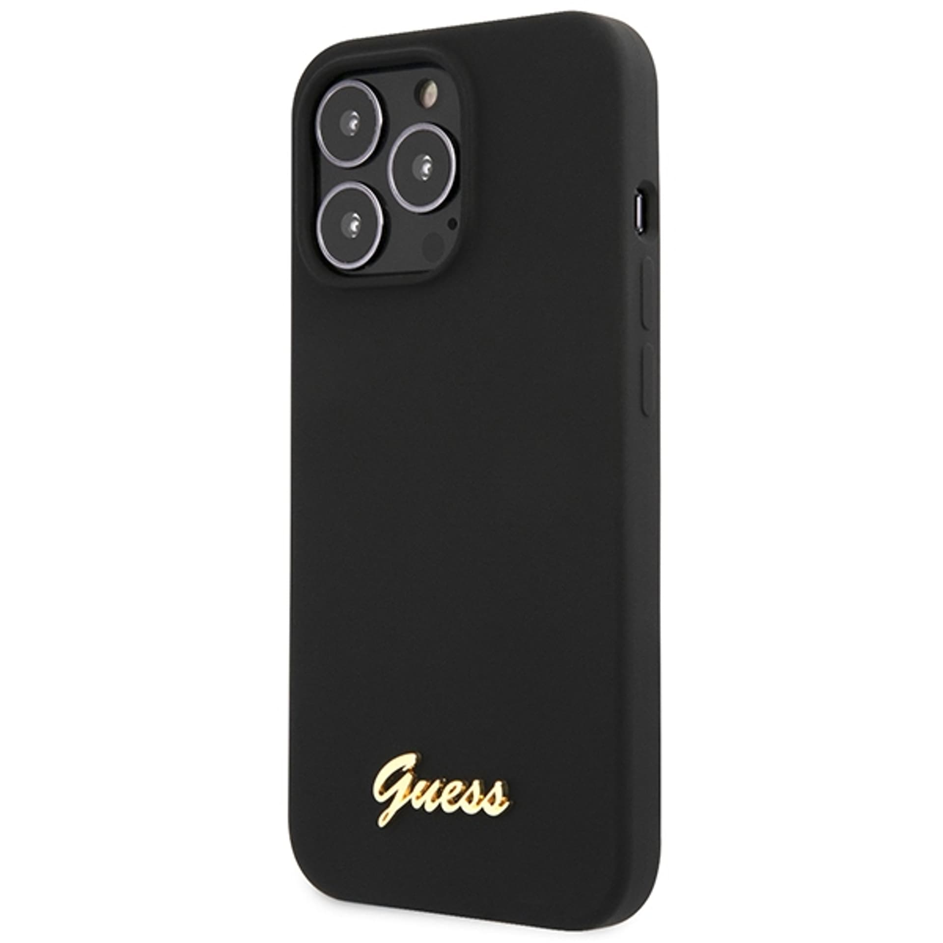 

Guess GUHCP13XLSLMGBK iPhone 13 Pro Max 6.7" black/czarny hardcase Silicone Script Gold Logo