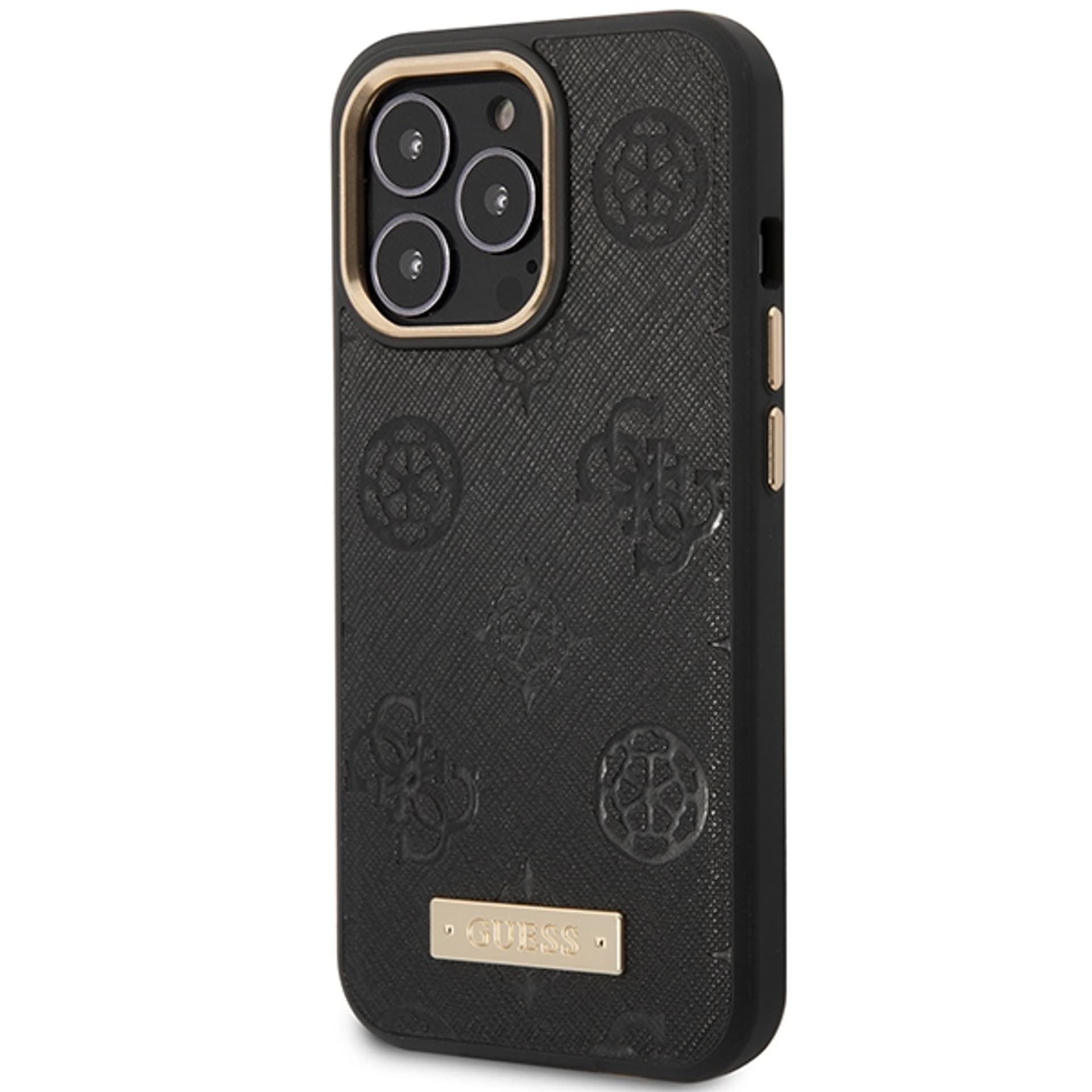

Guess GUHMP14LSAPSTK iPhone 14 Pro 6.1" czarny/black hardcase Peony Logo Plate MagSafe