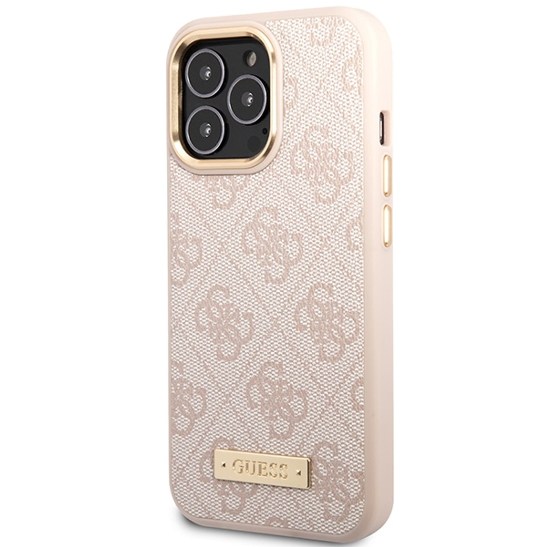 

Guess GUHMP14XU4GPRP iPhone 14 Pro Max 6,7" różowy/pink hard case 4G Logo Plate MagSafe