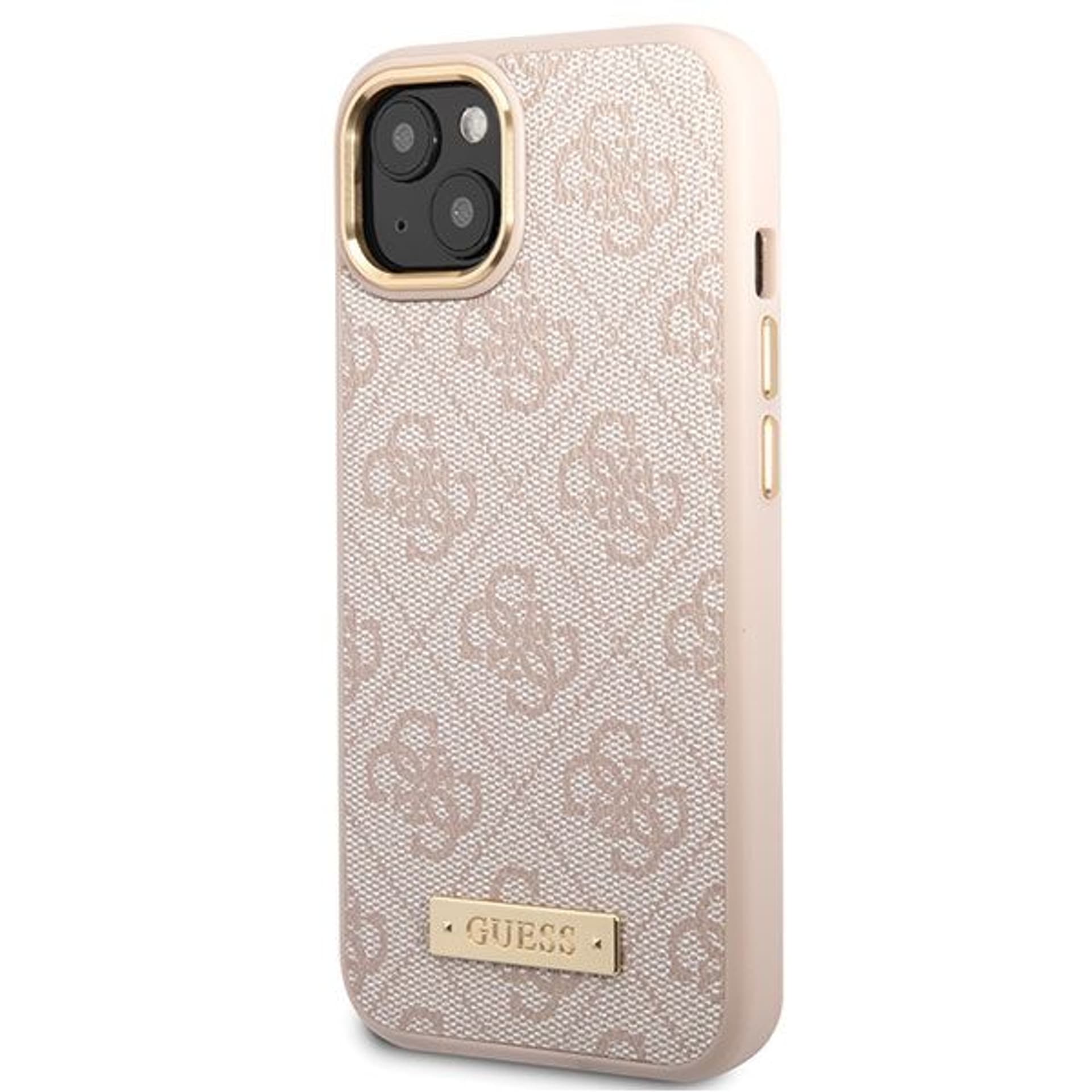 

Guess GUHMP14SU4GPRP iPhone 14 6.1" różowy/pink hard case 4G Logo Plate MagSafe