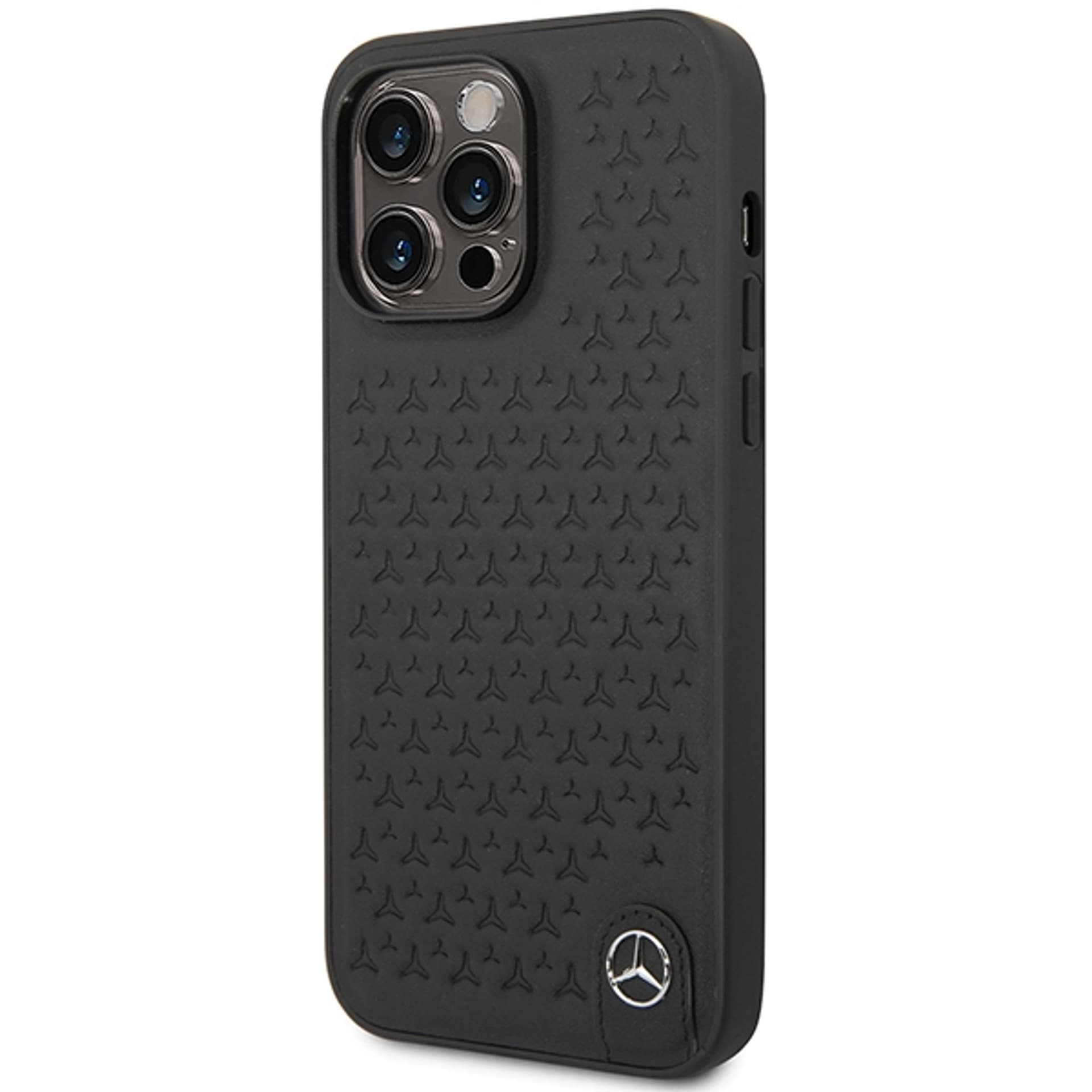 

Mercedes MEHCP14X8REMPK iPhone 14 Pro Max 6,7" czarny/black hardcase Leather Stars Pattern