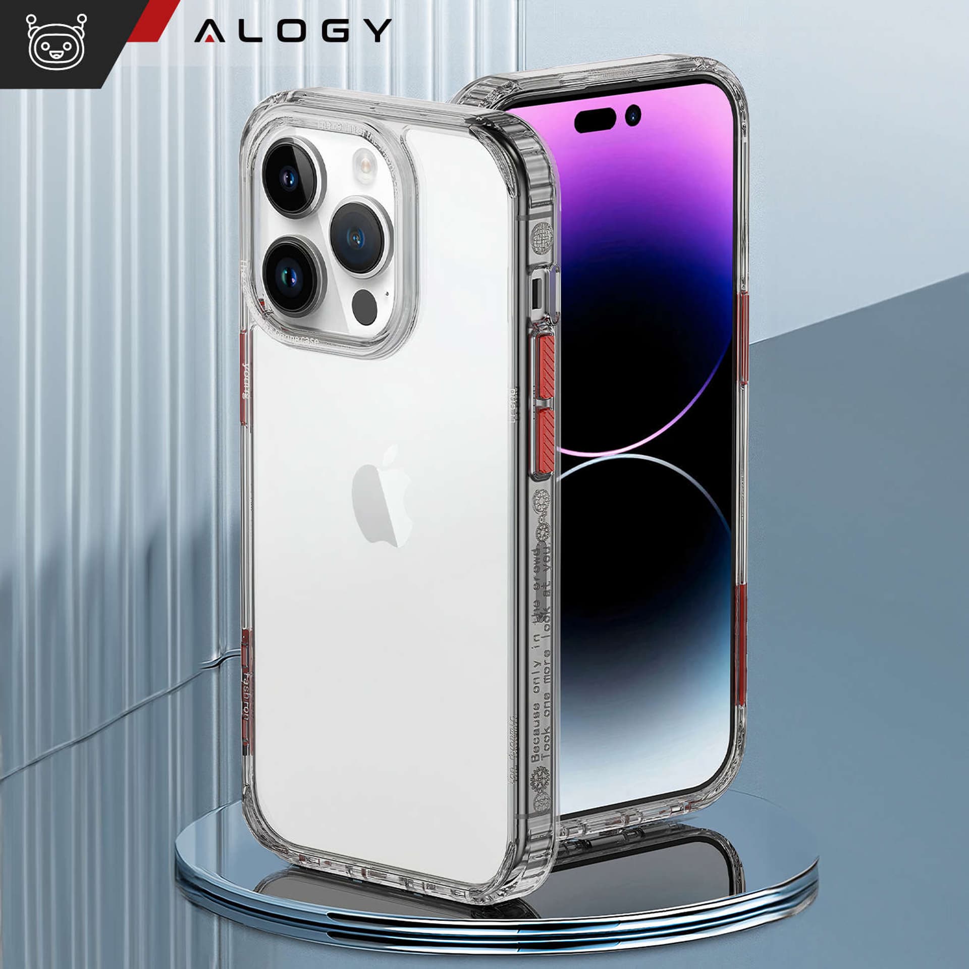 

Etui na telefon Alogy Protective Case obudowa ochronna do Apple iPhone 14 Pro Czarno-przezroczyste