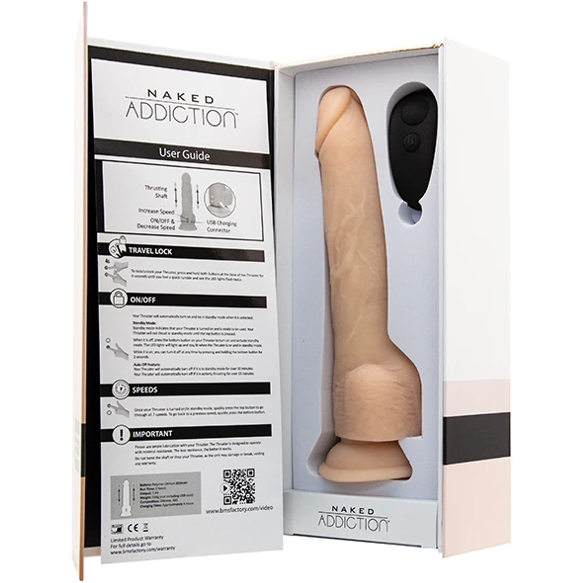

Pulsator - Naked Addiction Thrusting Dong with Remote 23 cm Vanilla