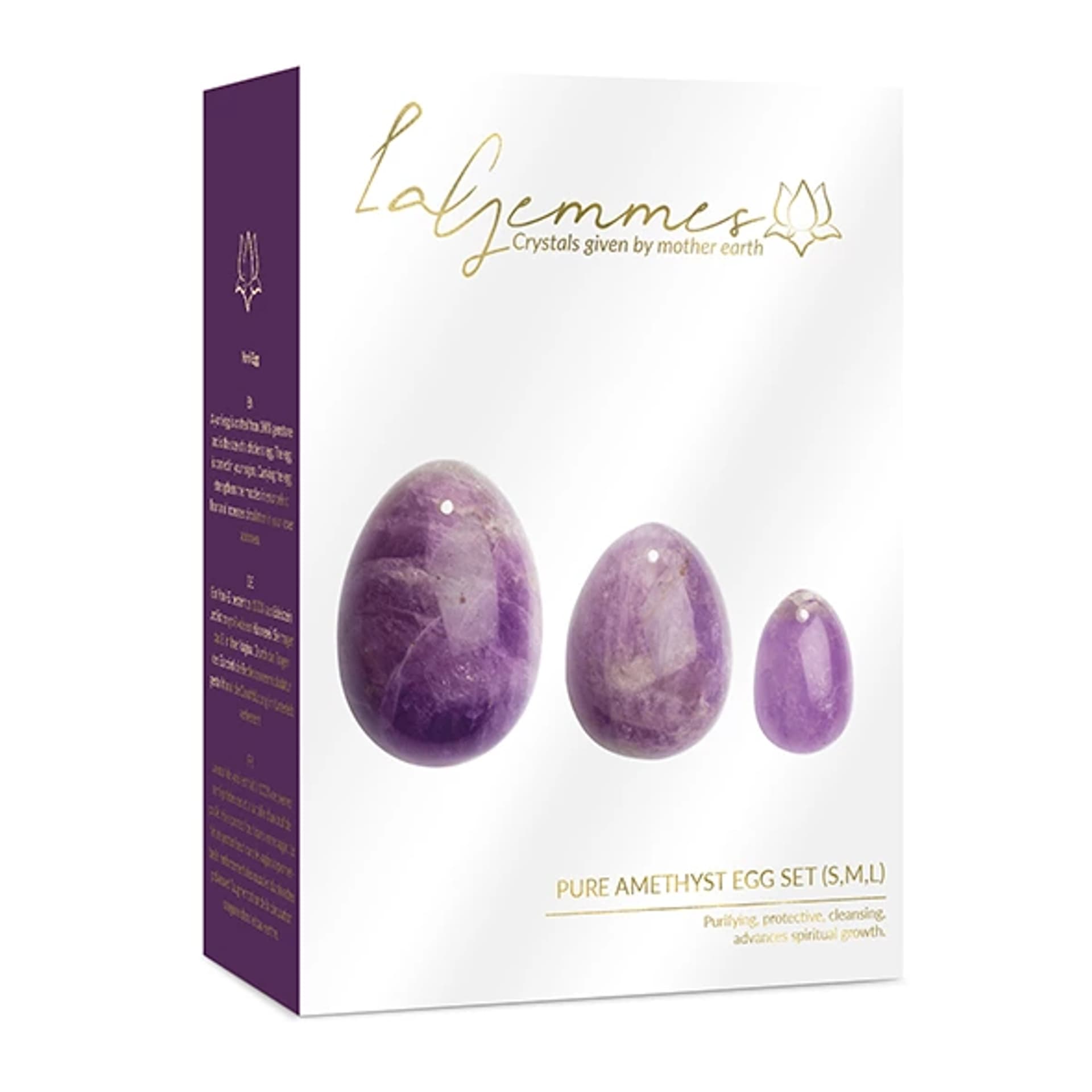 

Kulki gejszy - La Gemmes Yoni Egg Set Pure Amethyst