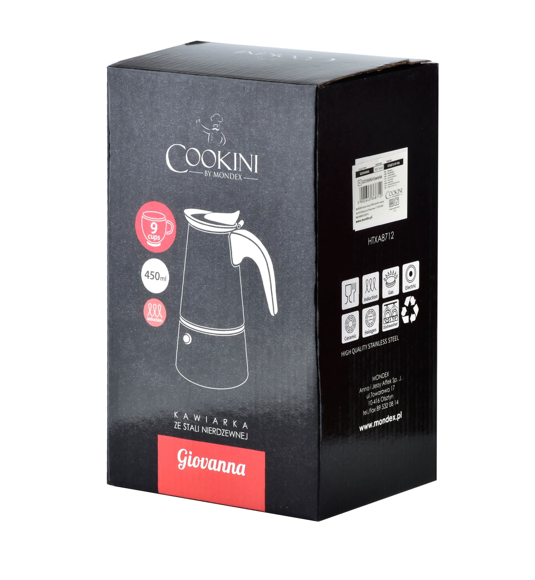 

GIOVANNA Kawiarka 450ml COOKINI 11x13,5xh22,5cm