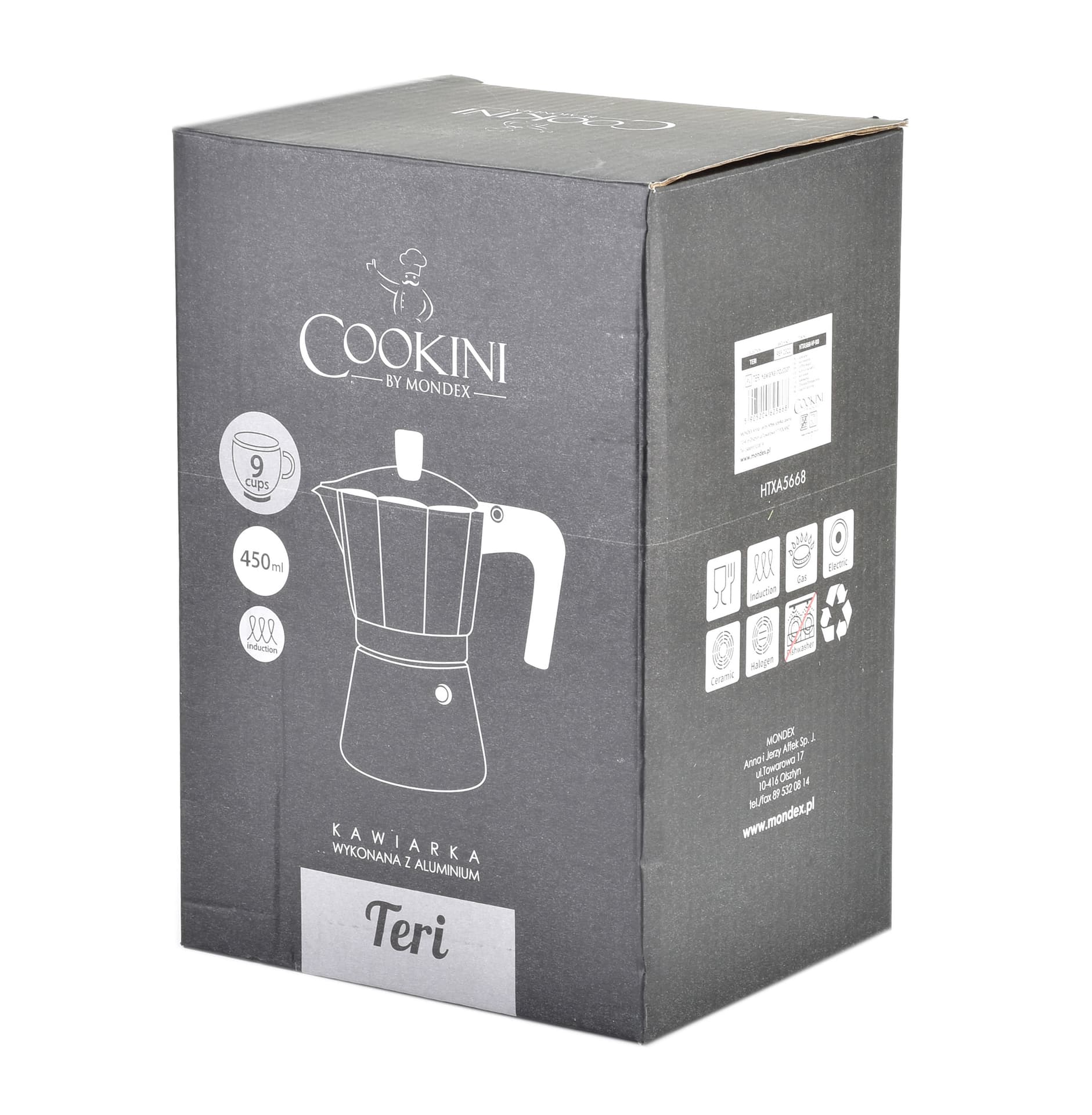 

TERI Kawiarka 450ml indukcja COOKINI 11x19xh21cm