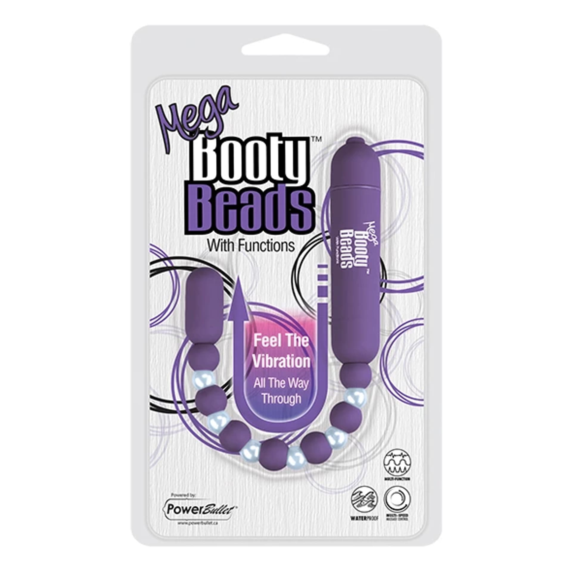 

Koraliki analne wibrujące - PowerBullet Mega Booty Beads Violet
