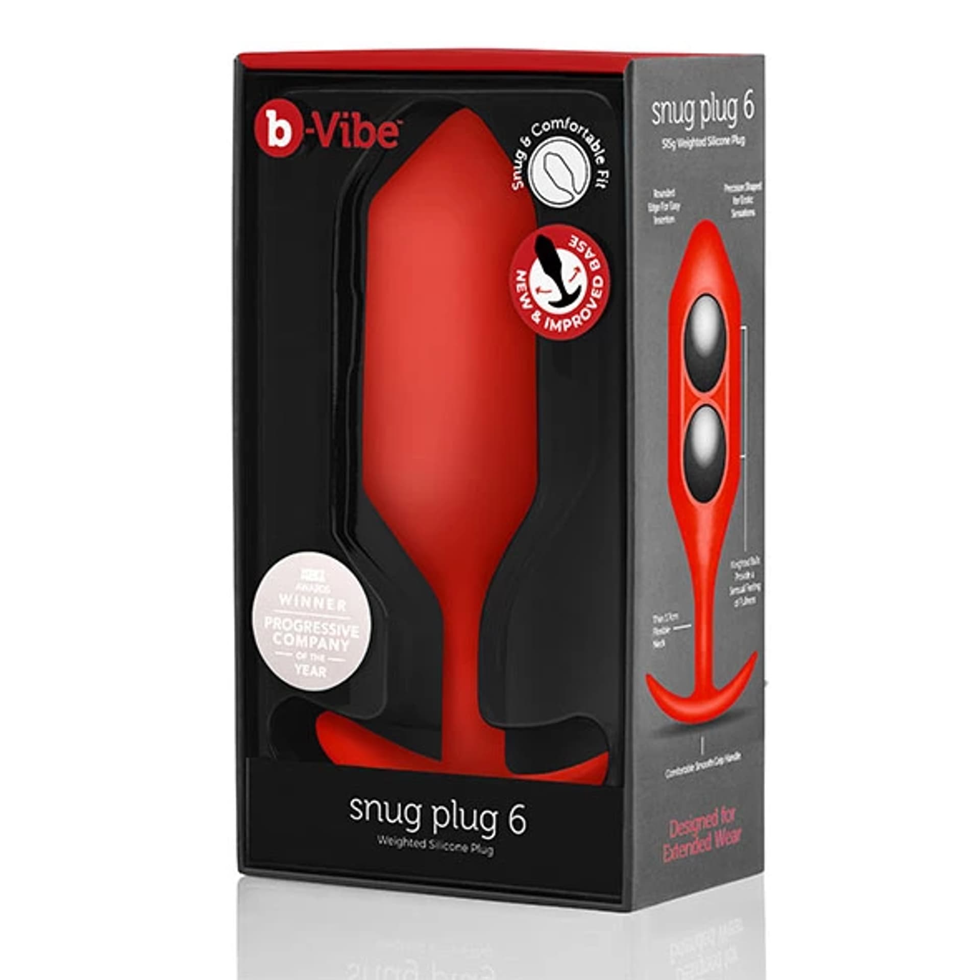 

Plug analny - B-Vibe Snug Plug 6 Red