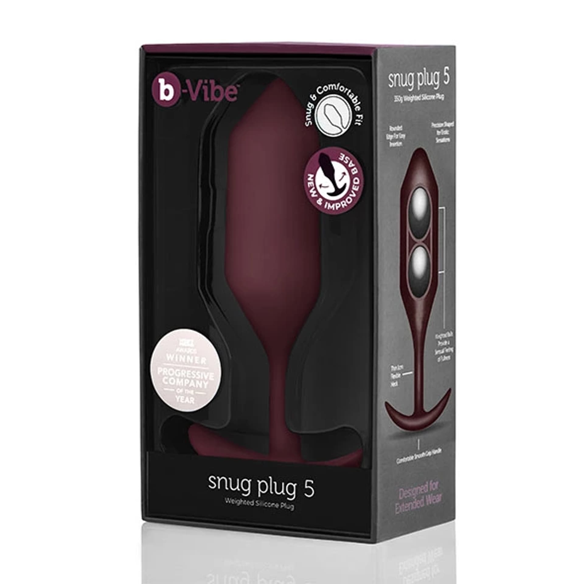 

Plug analny - B-Vibe Snug Plug 5 Dark Red