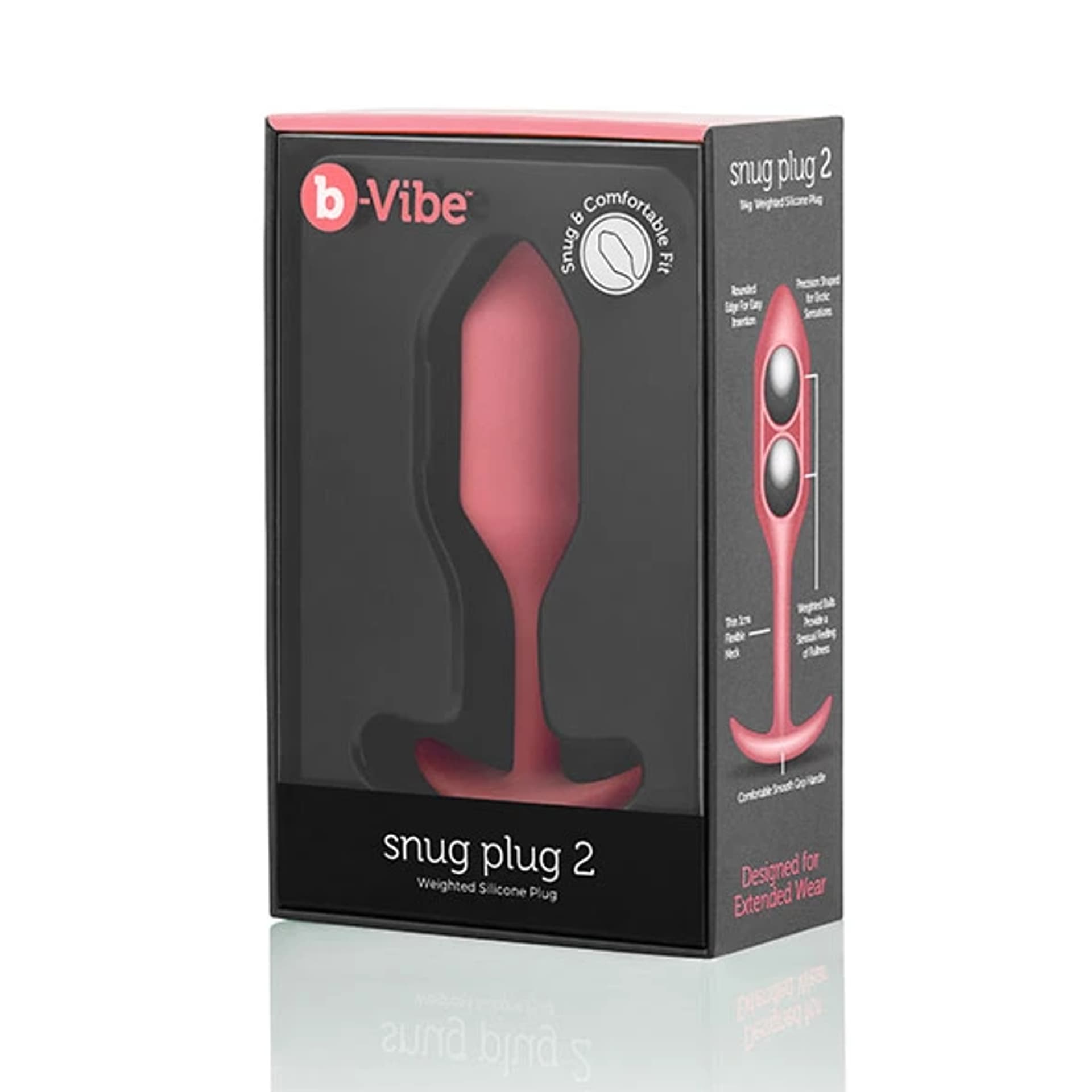 

Plug analny - B-Vibe Snug Plug 2 Coral