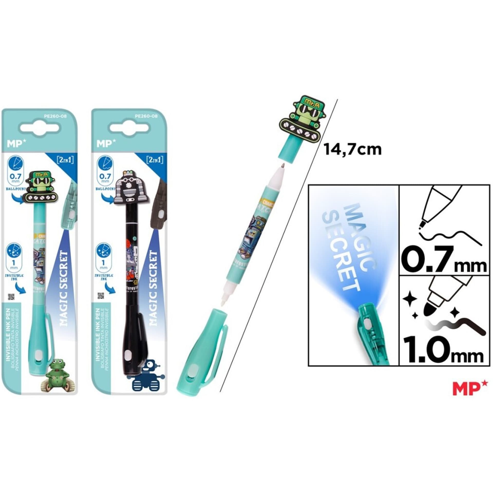 

Długopis Magiczny UV podwójna końcówka ROBOTY PE260-08 MP Poland