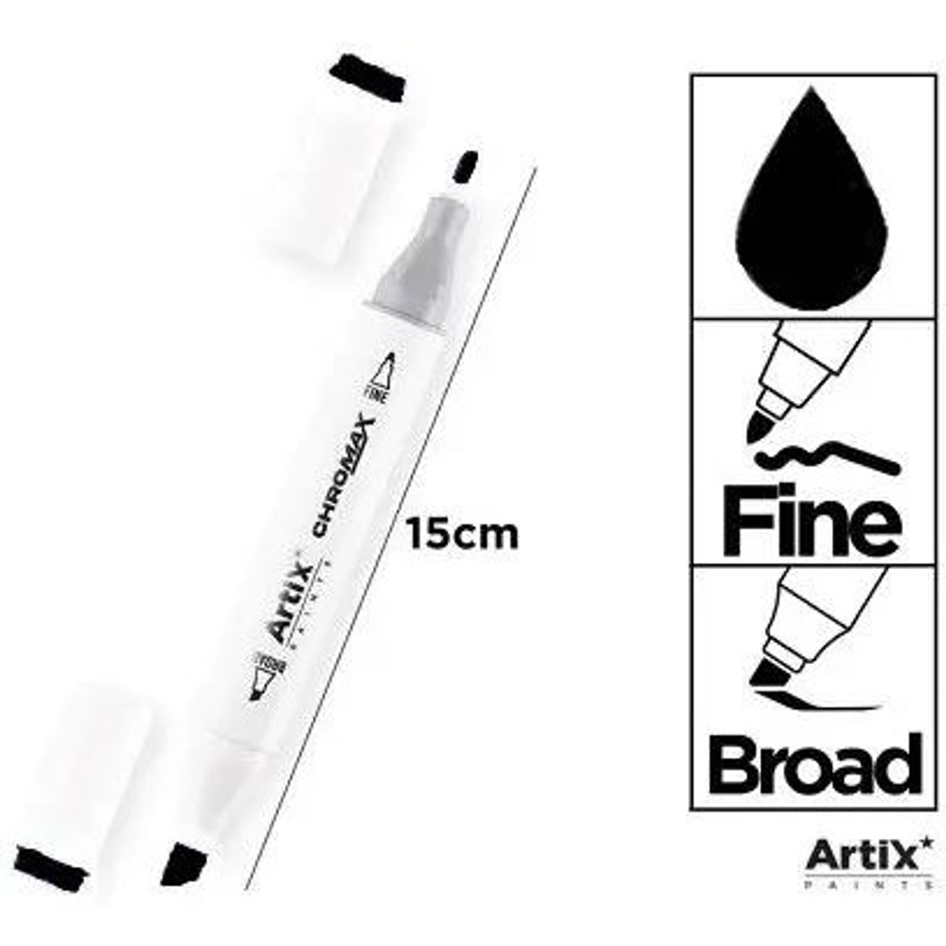 

Marker alkoholowy dwustronny BLACK PP915-120 ARTIX