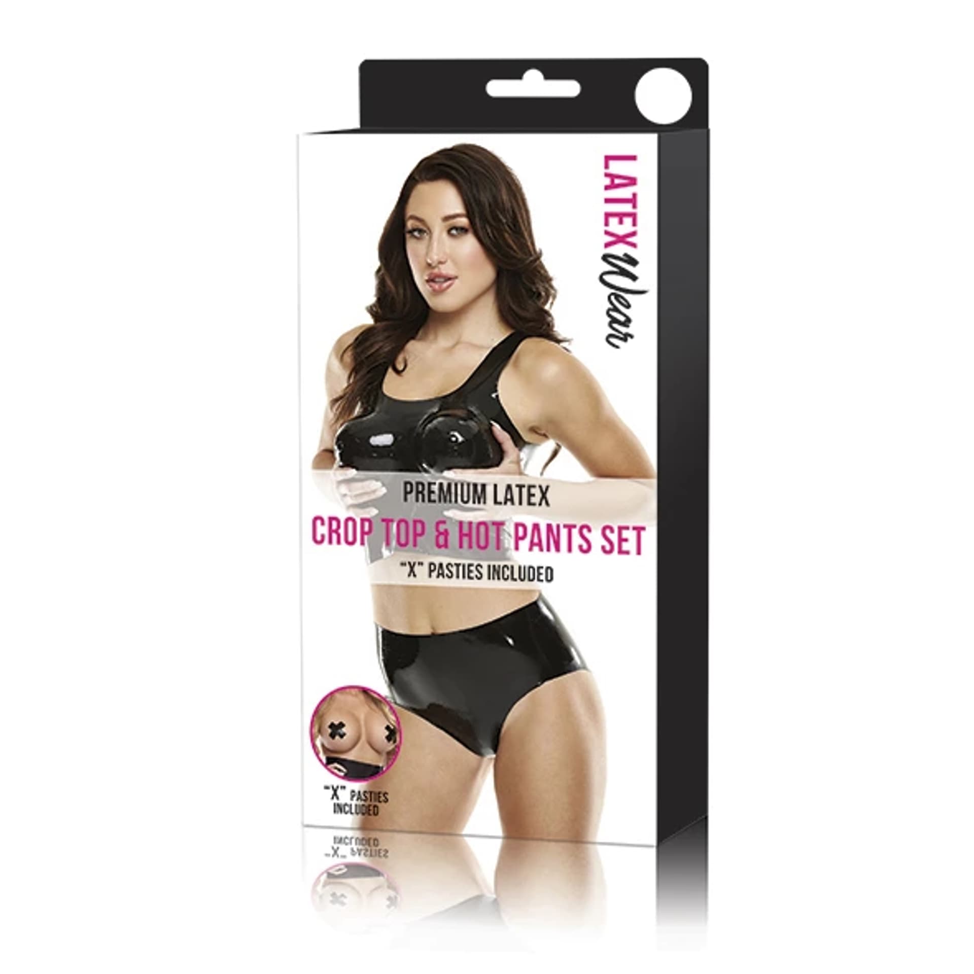 

Komplet - Latexwear Premium Latex Croptop & Hot Pants Black M/L