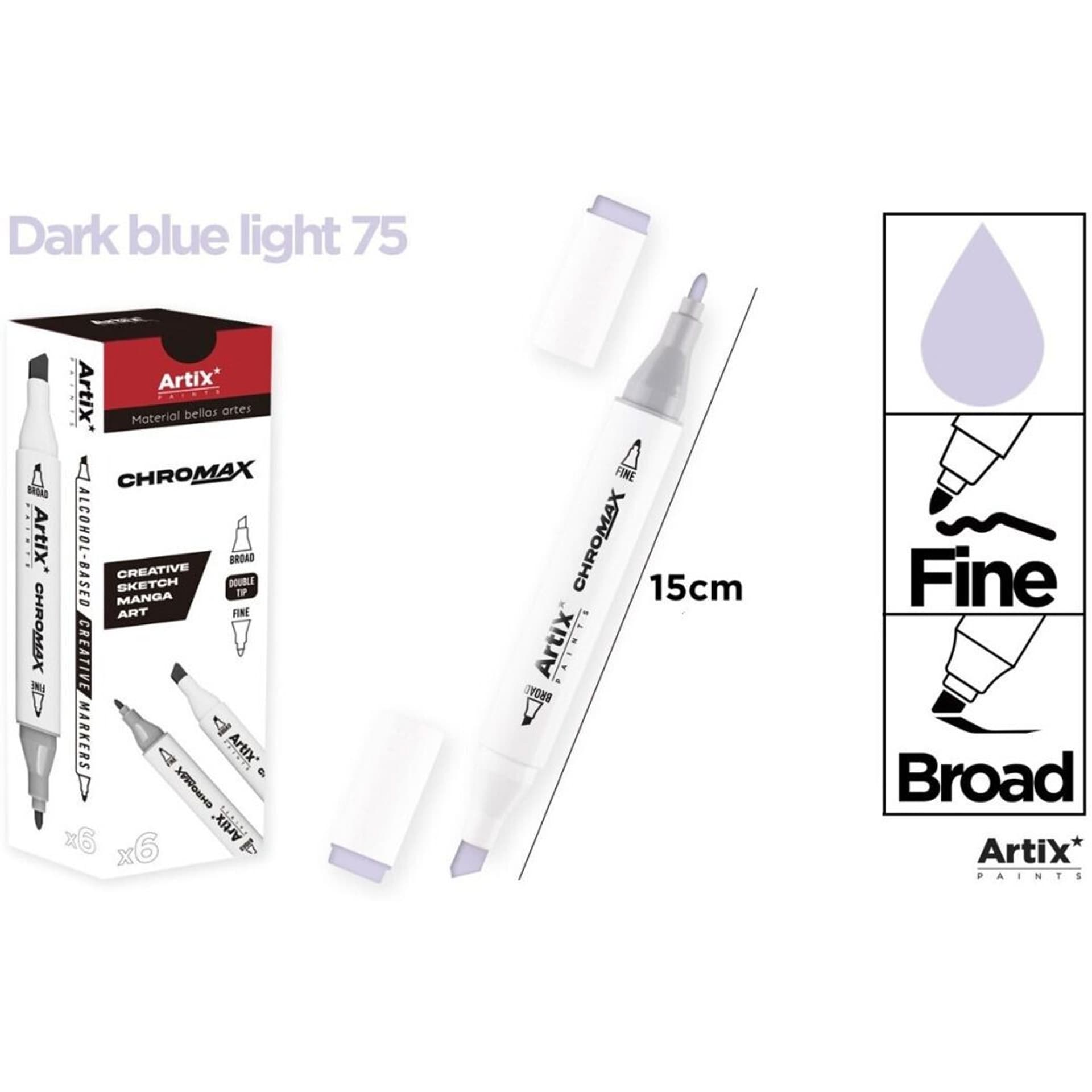 

Marker alkoholowy dwustronny DARK BLUE LIGHT PP915-75 ARTIX