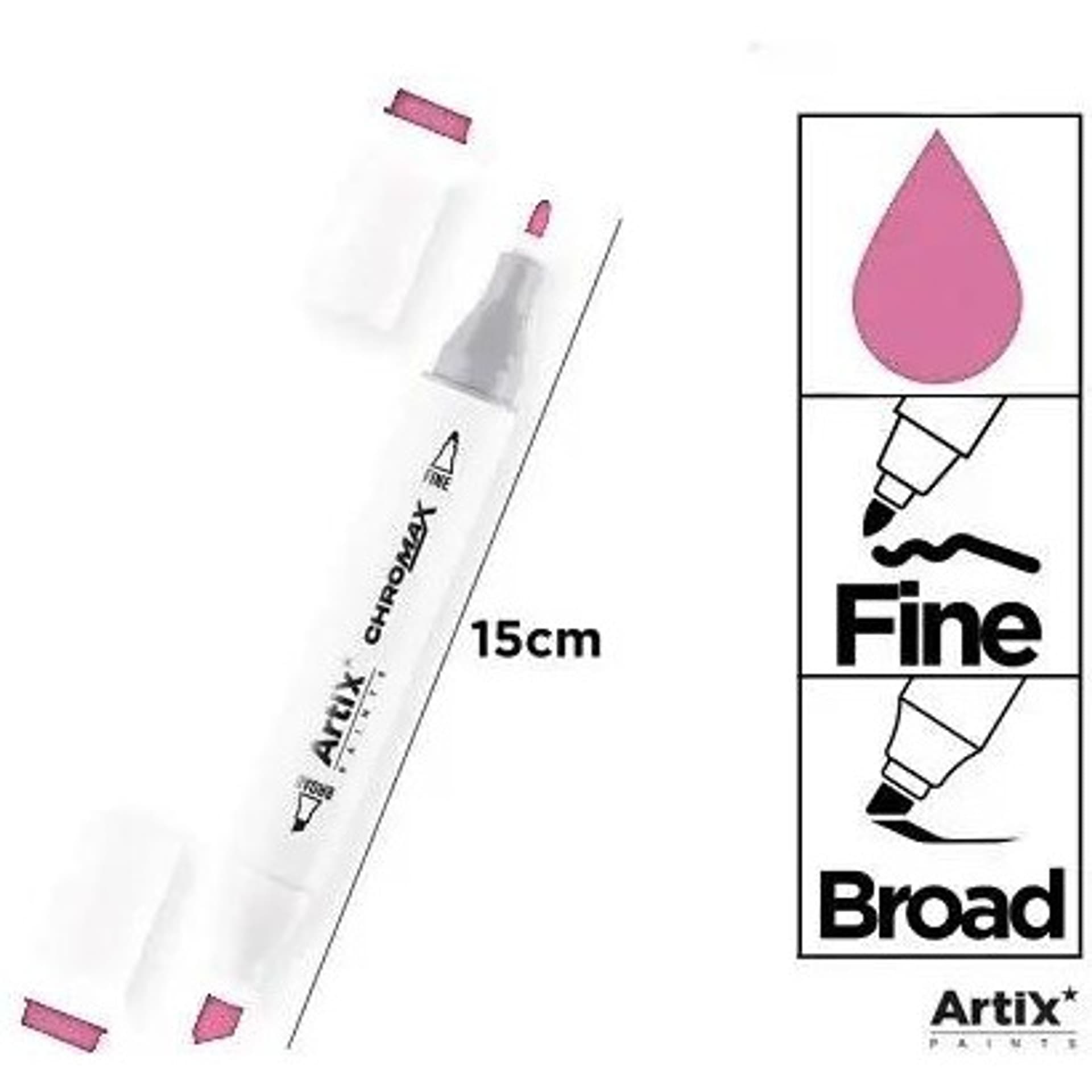 

Marker alkoholowy dwustronny PINK BLUSH PP915-96 ARTIX