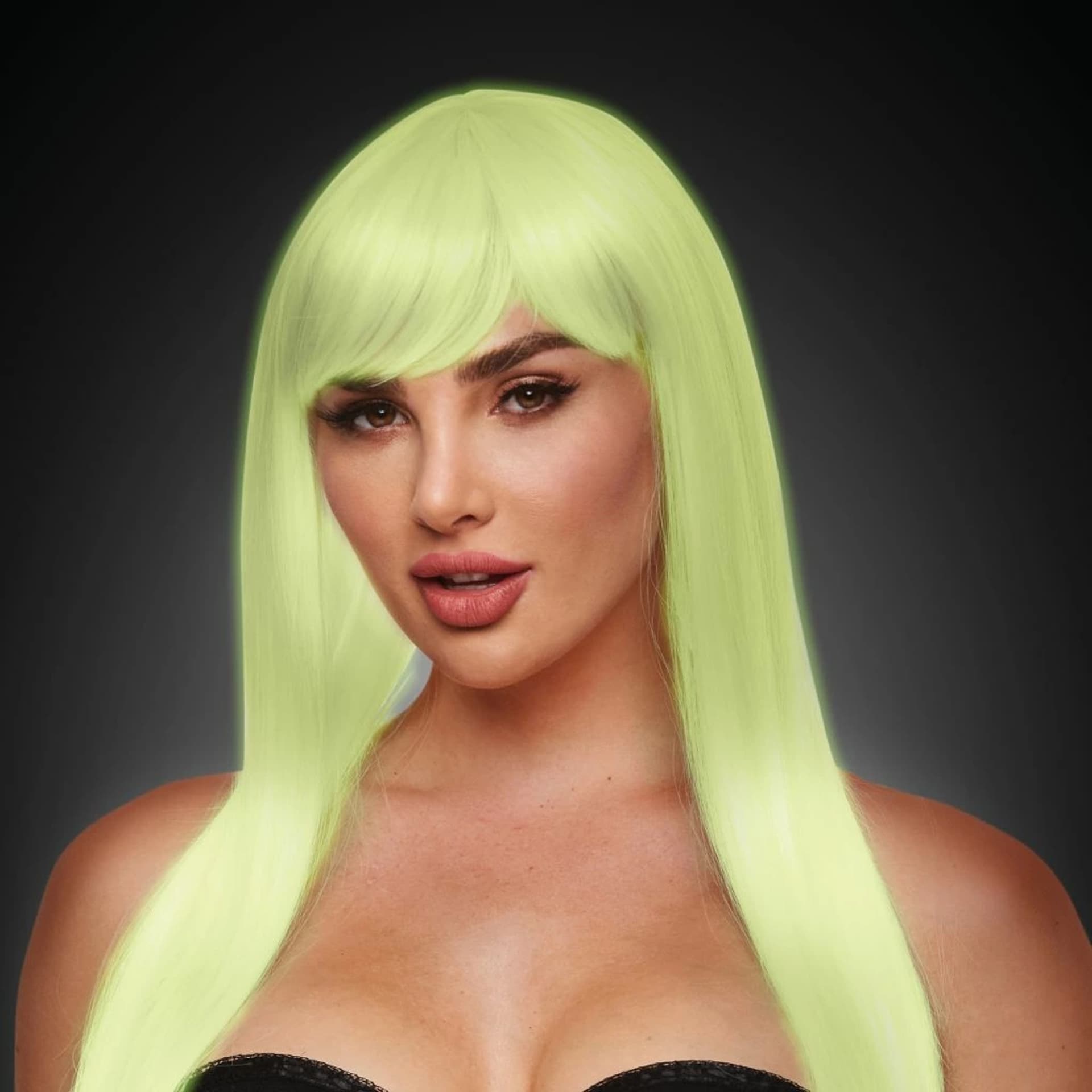 

Peruka - Pleasure Wigs Amber Wig White Glow in the Dark