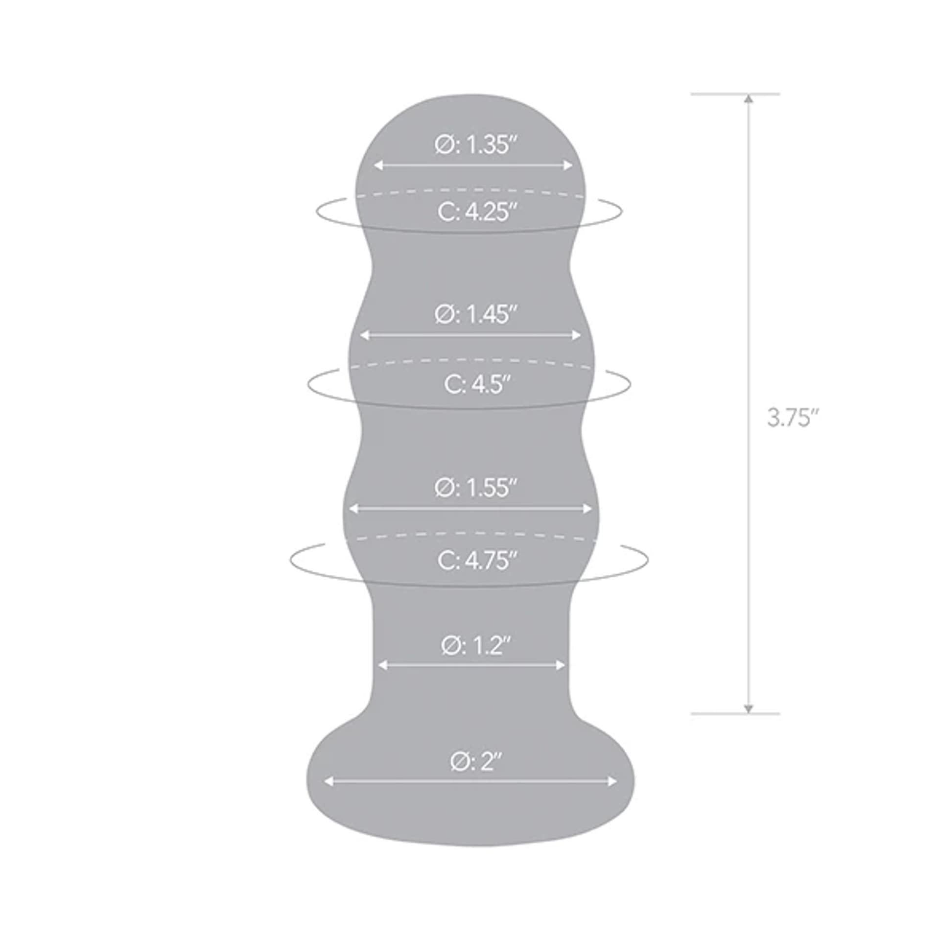 

Szklany plug analny wibrujący - Glas Vibrating Beaded Butt Plug