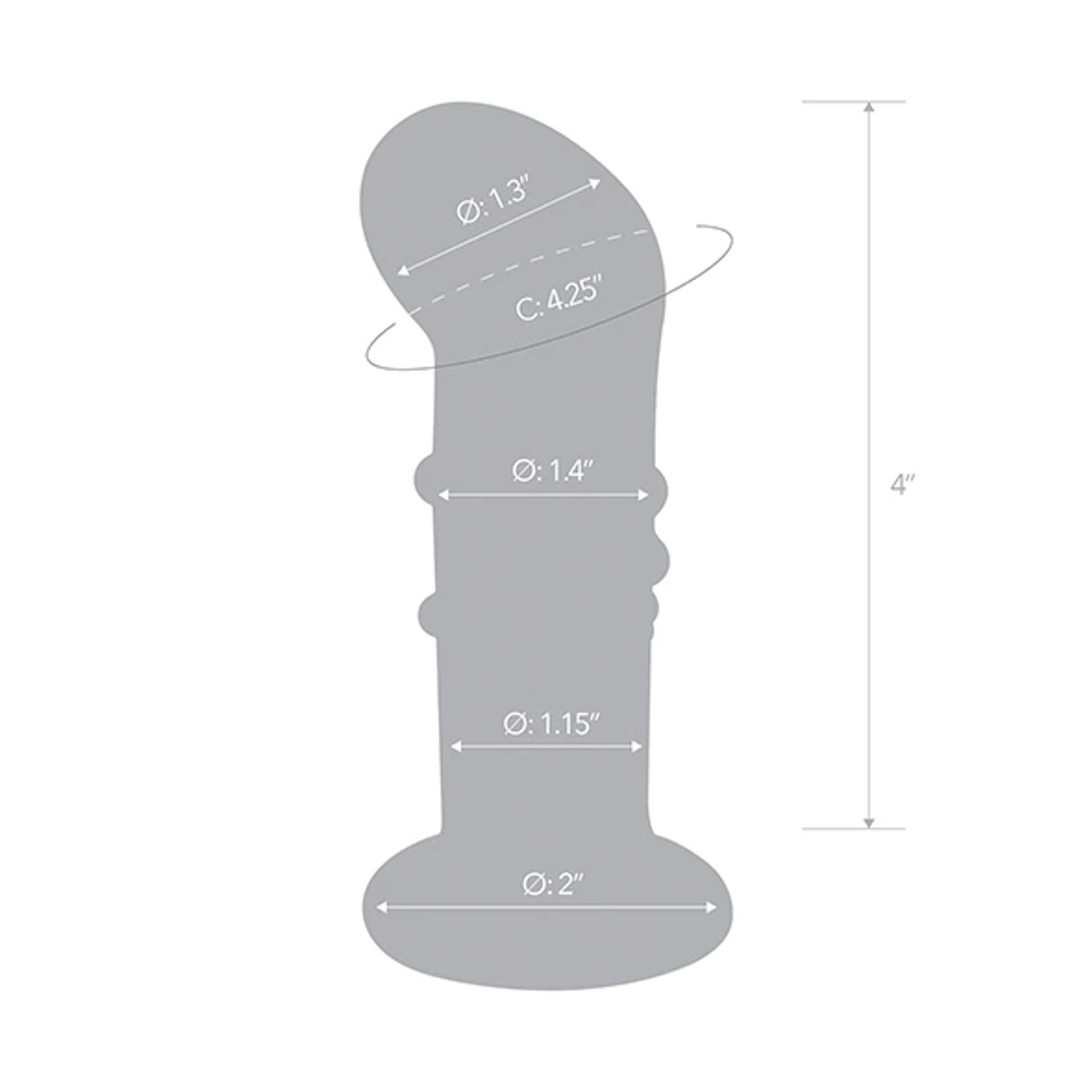 

Szklany plug analny wibrujący - Glas Vibrating Dotted G-Spot/P-Spot Plug