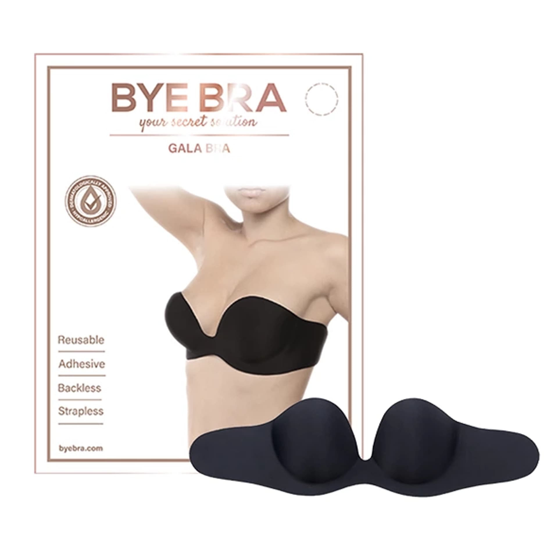 

Biustonosz samonośny - Bye Bra Gala Bra Miseczka D Black