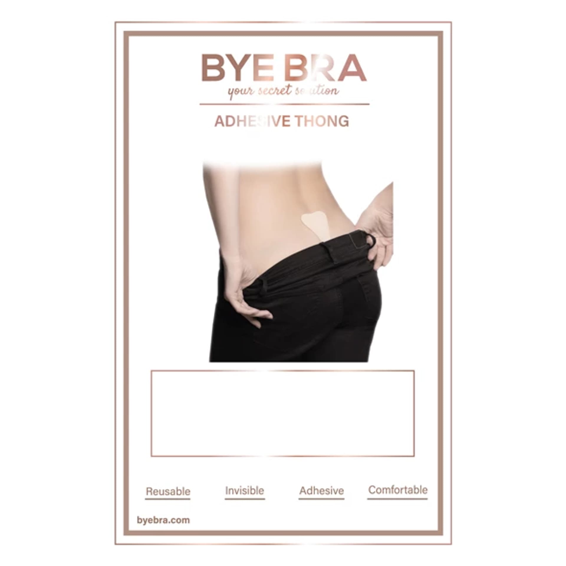 

Stringi samonośne - Bye Bra Adhesive Thong Black