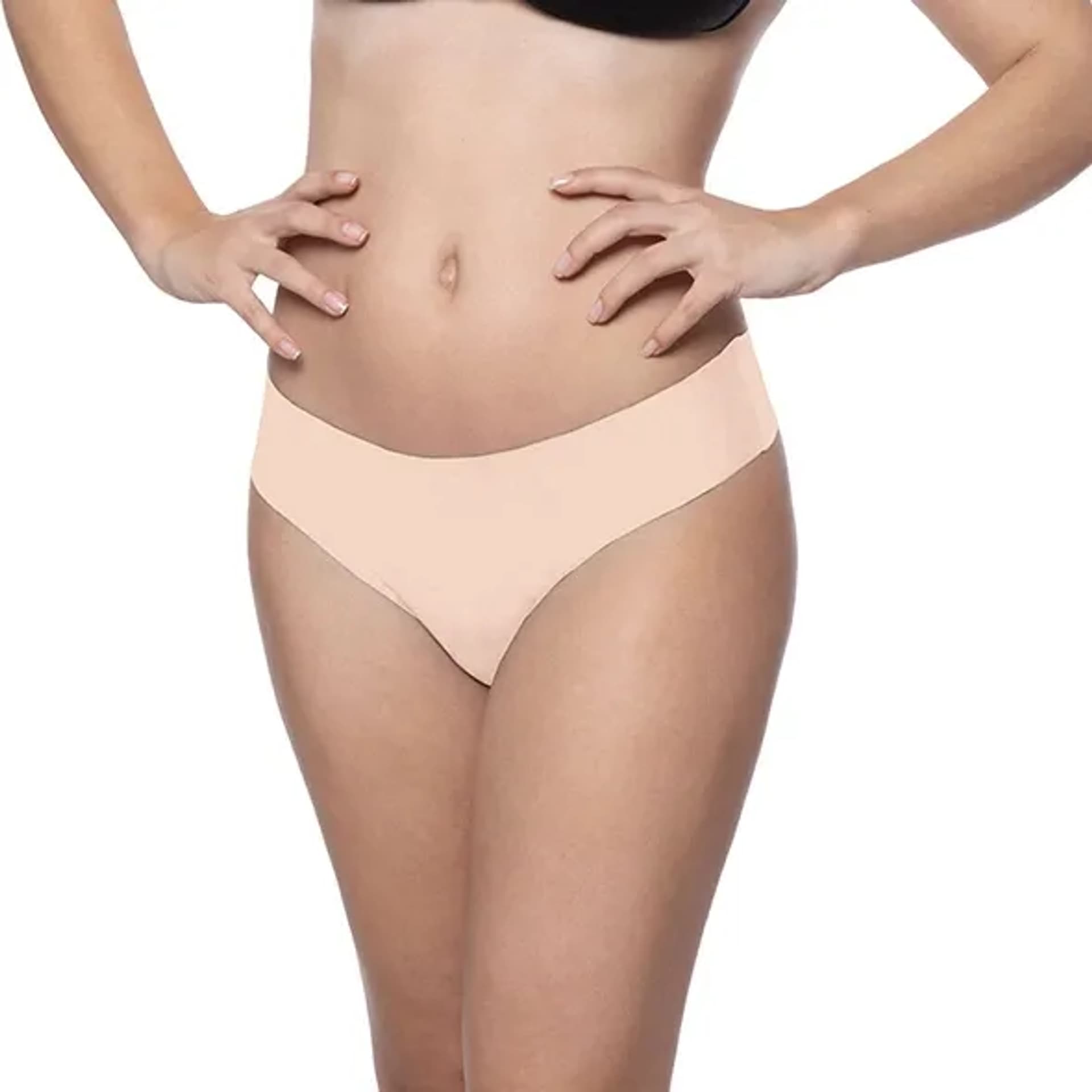 

Niewidzialne stringi - Bye Bra Invisible Thong (Nude & Black 2-Pack) M