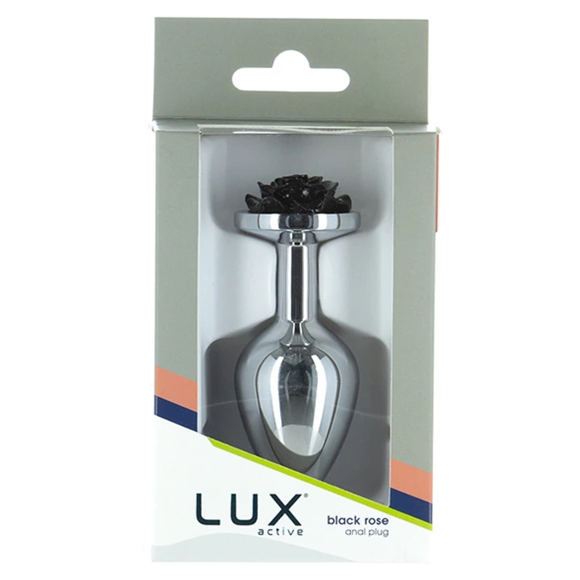 

Plug analny - Lux Active Metal Butt Plug Black Rose