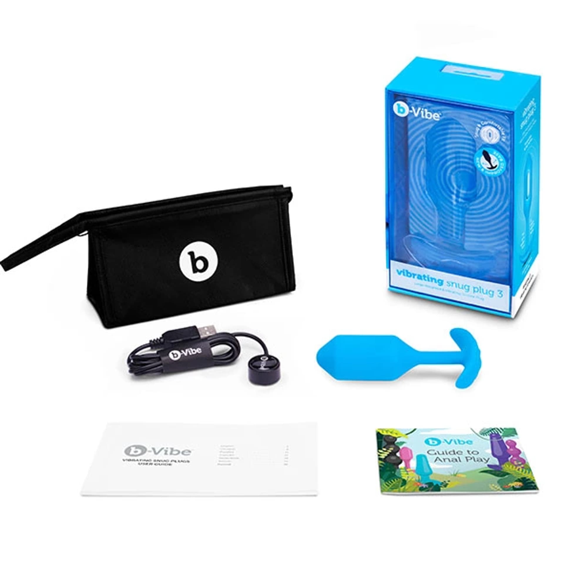 

Plug analny wibrujący - B-Vibe Vibrating Snug Plug 3 Blue