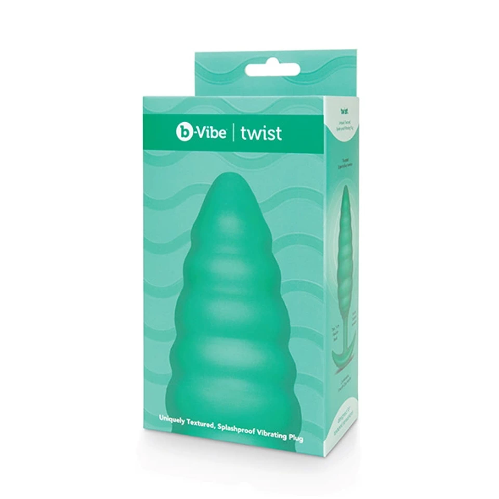 

Plug analny wibrujący - B-Vibe Texture Plug Twist Green