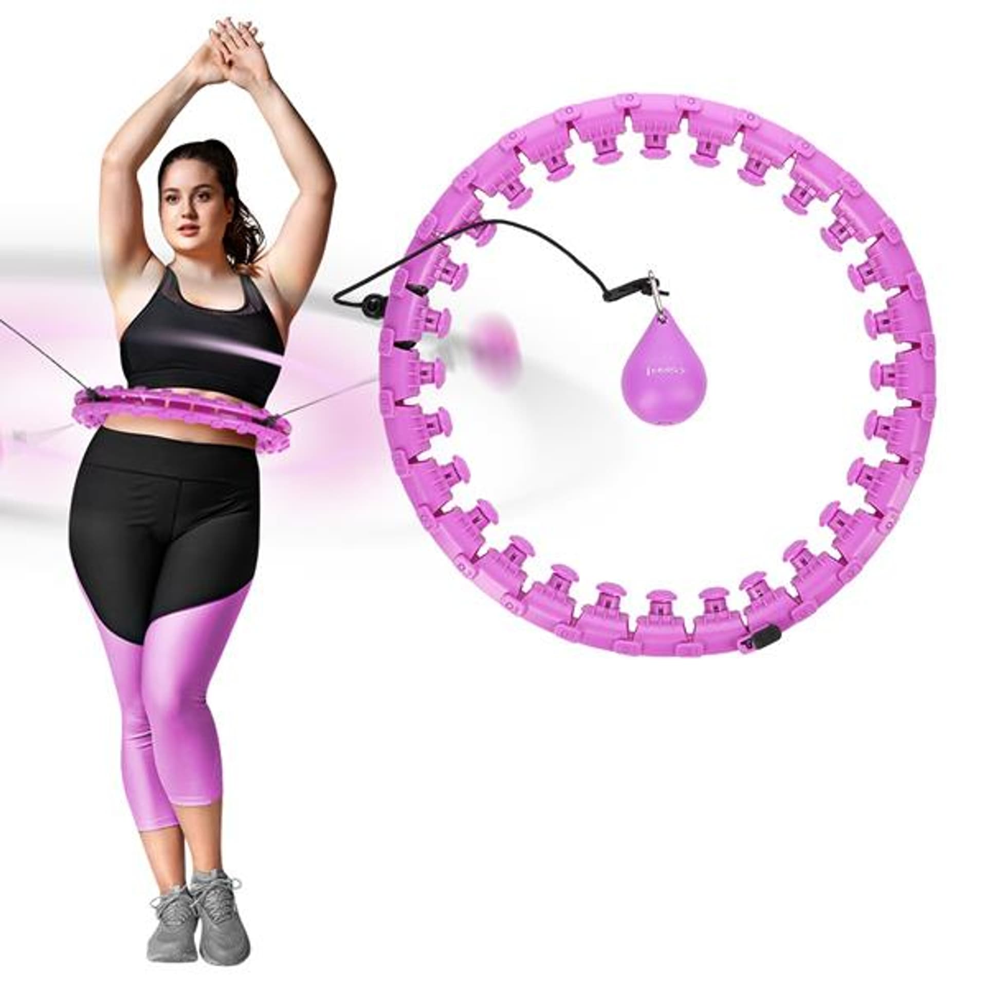 

HHW12 PLUS SIZE HULA HOP VIOLET Z WYPUSTKAMI I OBCIĄŻNIKIEM HMS