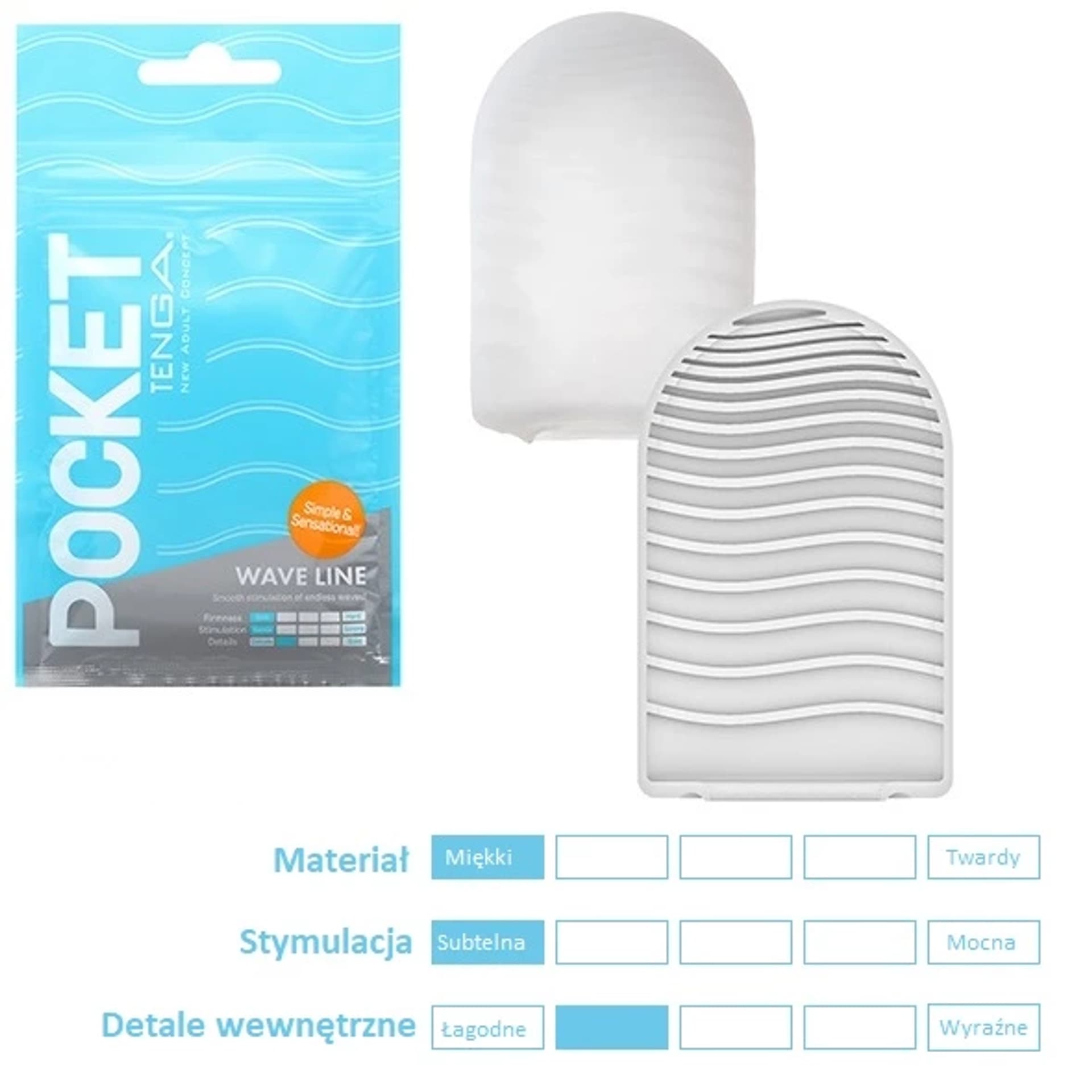 

Masturbator - Tenga Pocket Stroker Wave Line