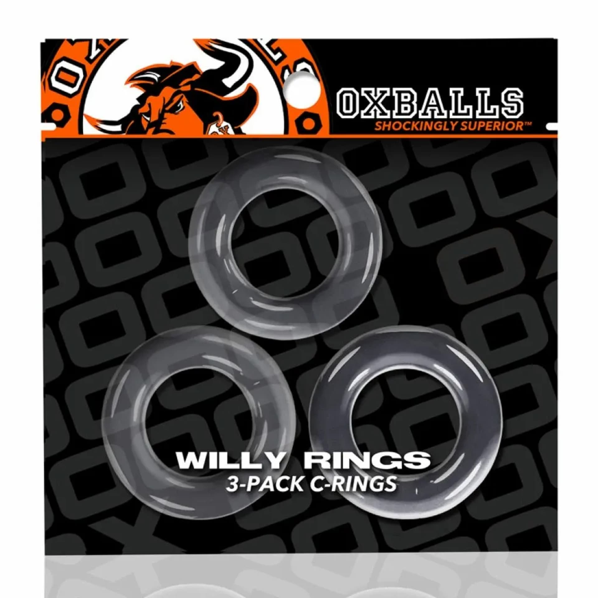 

Trzypak pierścieni - Oxballs Willy Rings 3-pack Cockrings Clear
