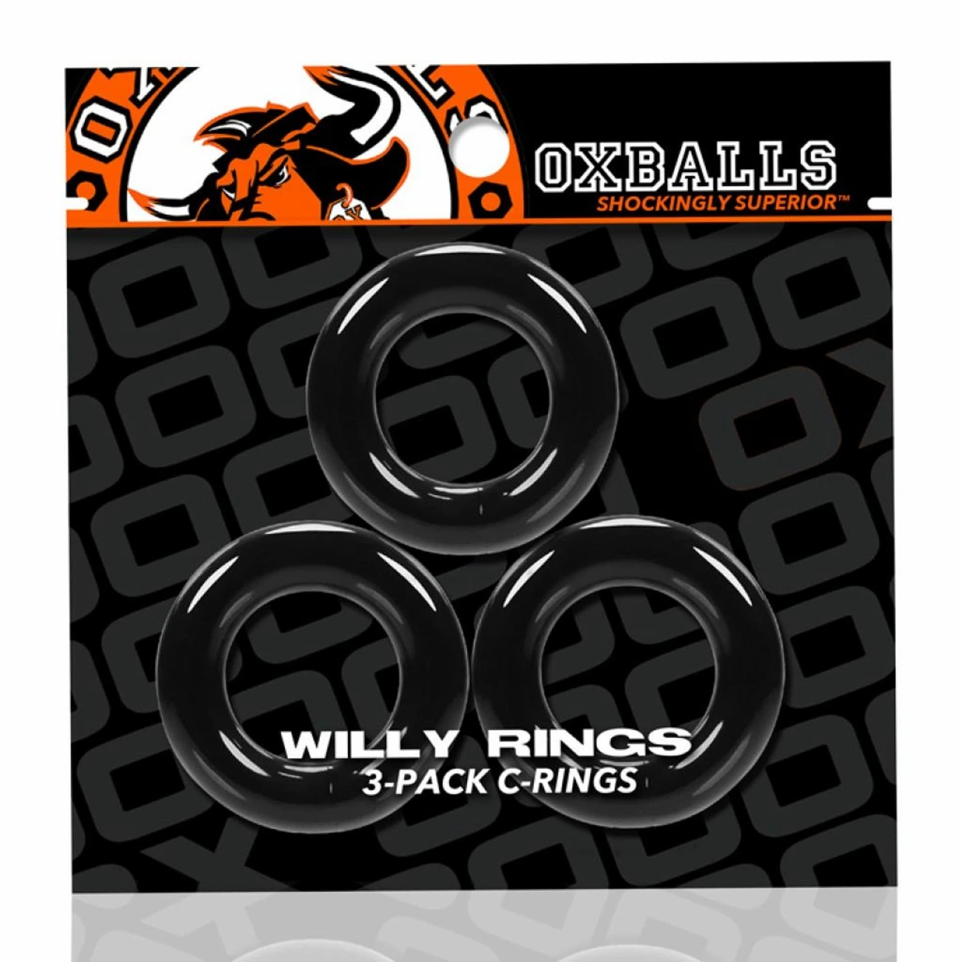 

Trzypak pierścieni - Oxballs Willy Rings 3-pack Cockrings Black