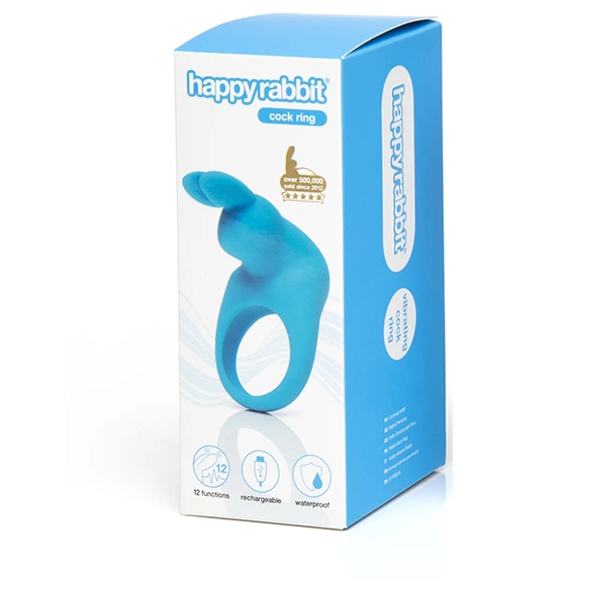 

Pierścień wibrujący - Happy Rabbit Rechargeable Vibrating Rabbit Cock Ring Blue