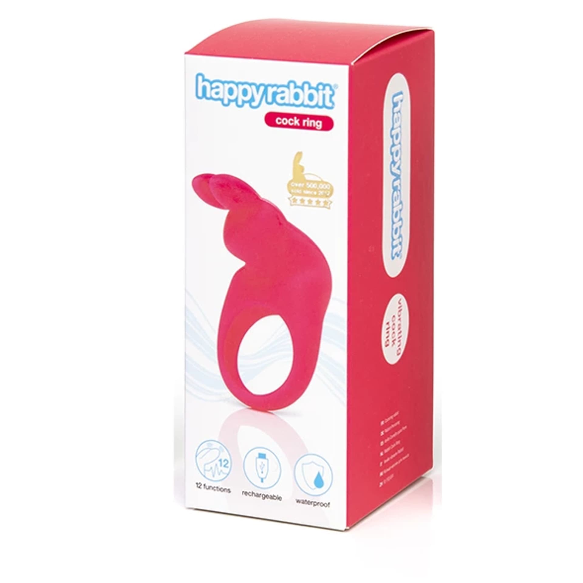 

Pierścień wibrujący - Happy Rabbit Rechargeable Vibrating Rabbit Cock Ring Pink