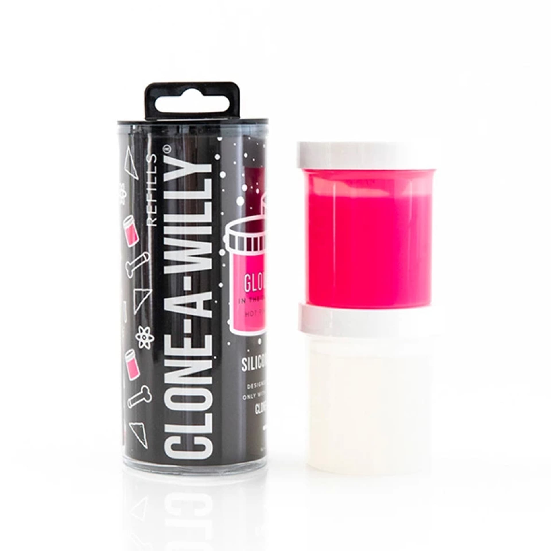 

Zestaw uzupełniający do klonowania penisa - Clone A Willy Refill Glow in The Dark Hot Pink Silicone