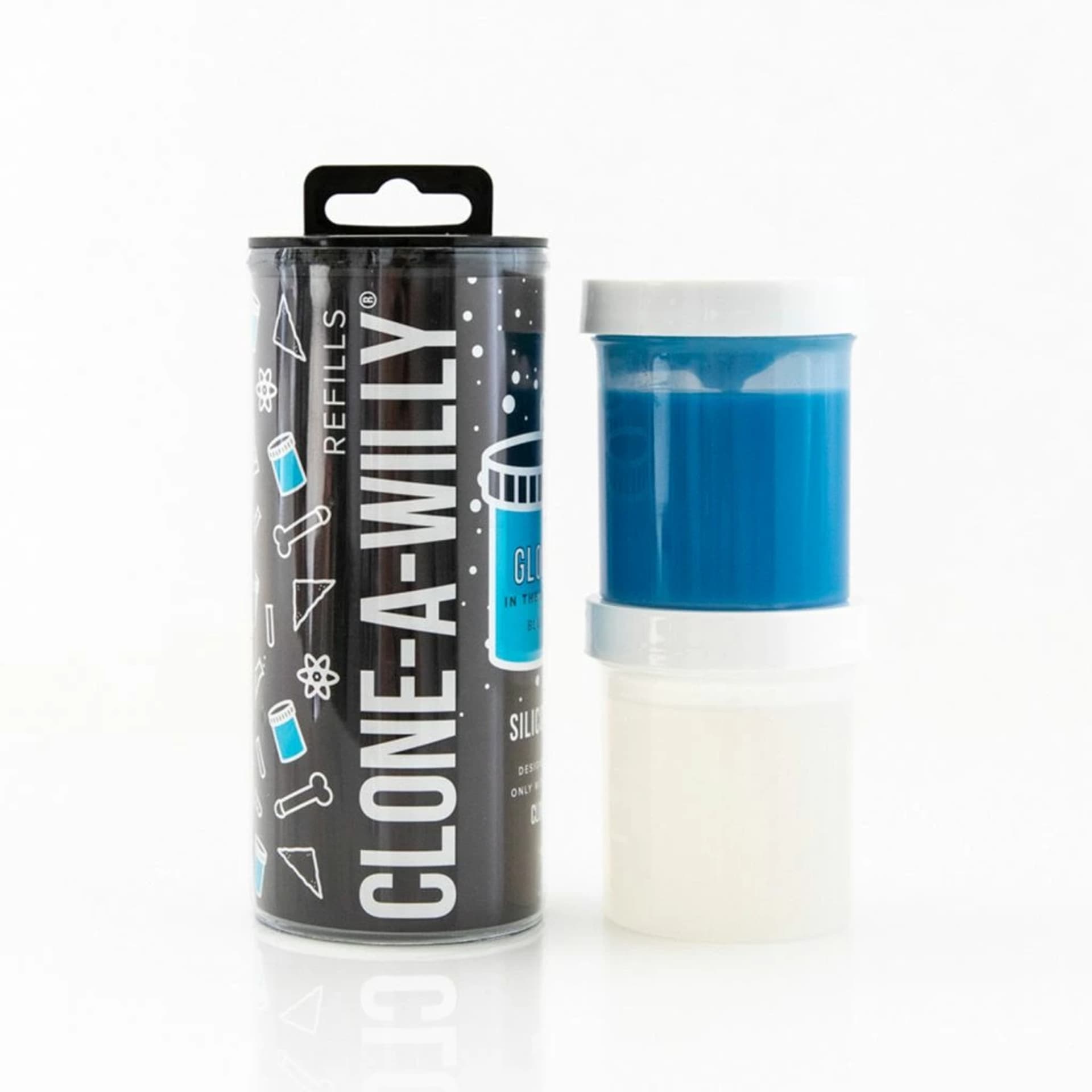 

Zestaw uzupełniający do klonowania penisa - Clone A Willy Refill Glow in The Dark Blue Silicone