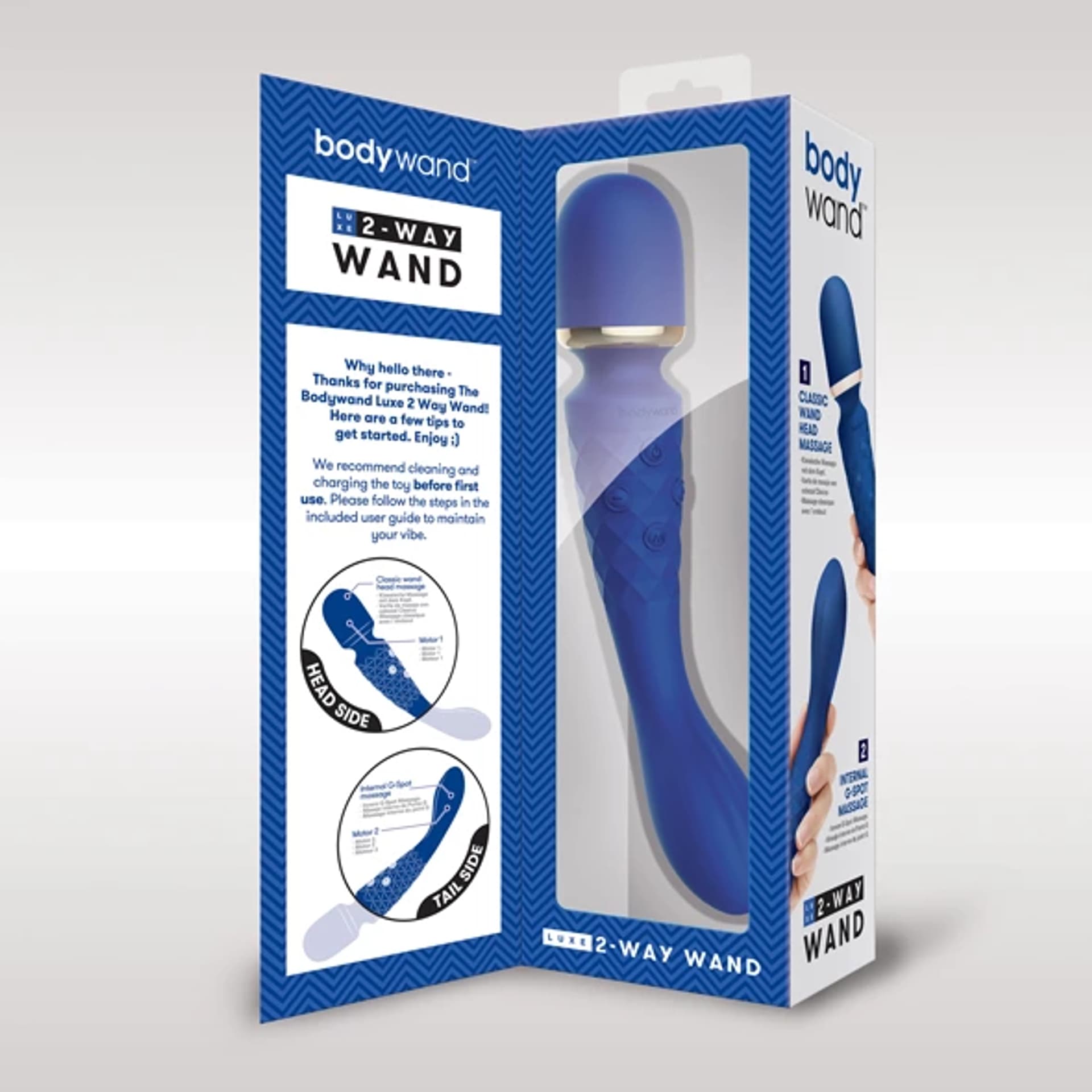 

Masażer 2w1 - Bodywand Luxe Wand Blue