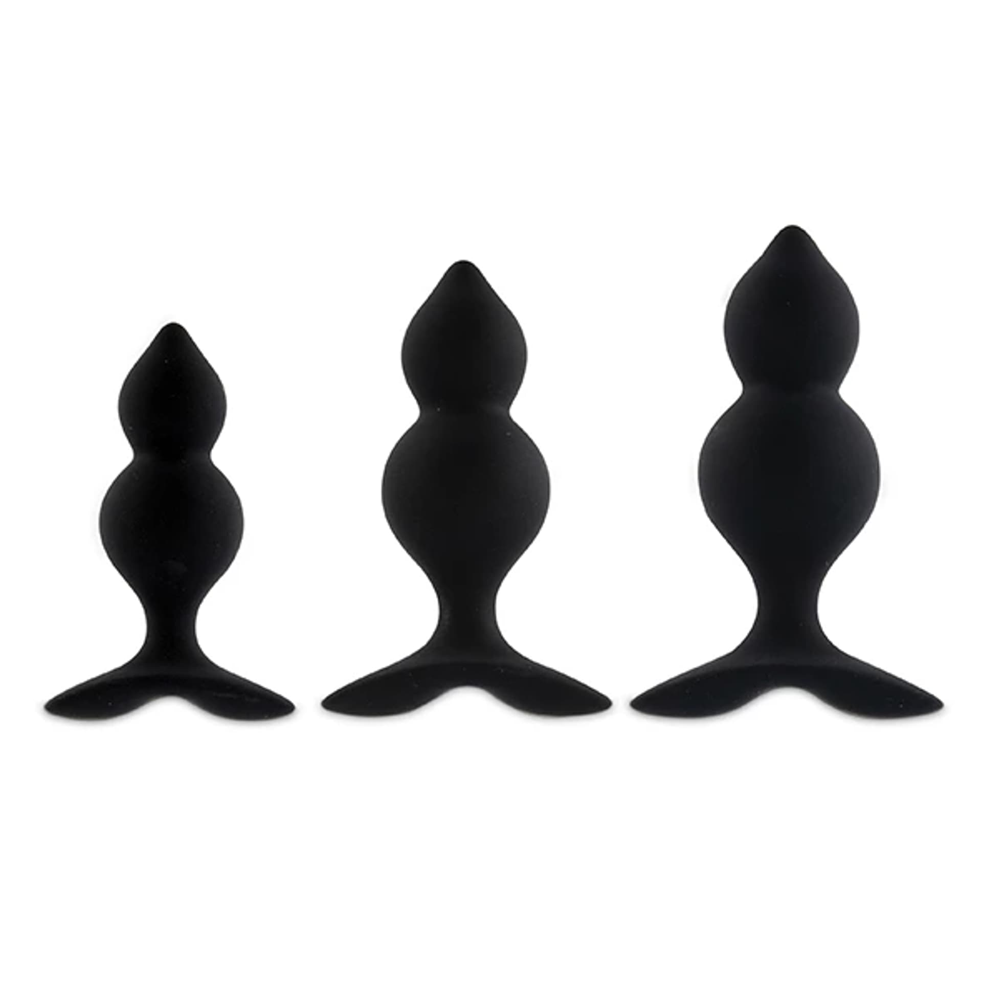 

Zestaw korków analnych - FeelzToys Bibi Twin Black 3 szt